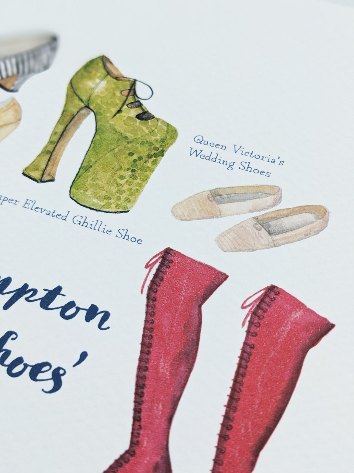 Watercolour Art Print - Northampton Museum- Town of Shoes