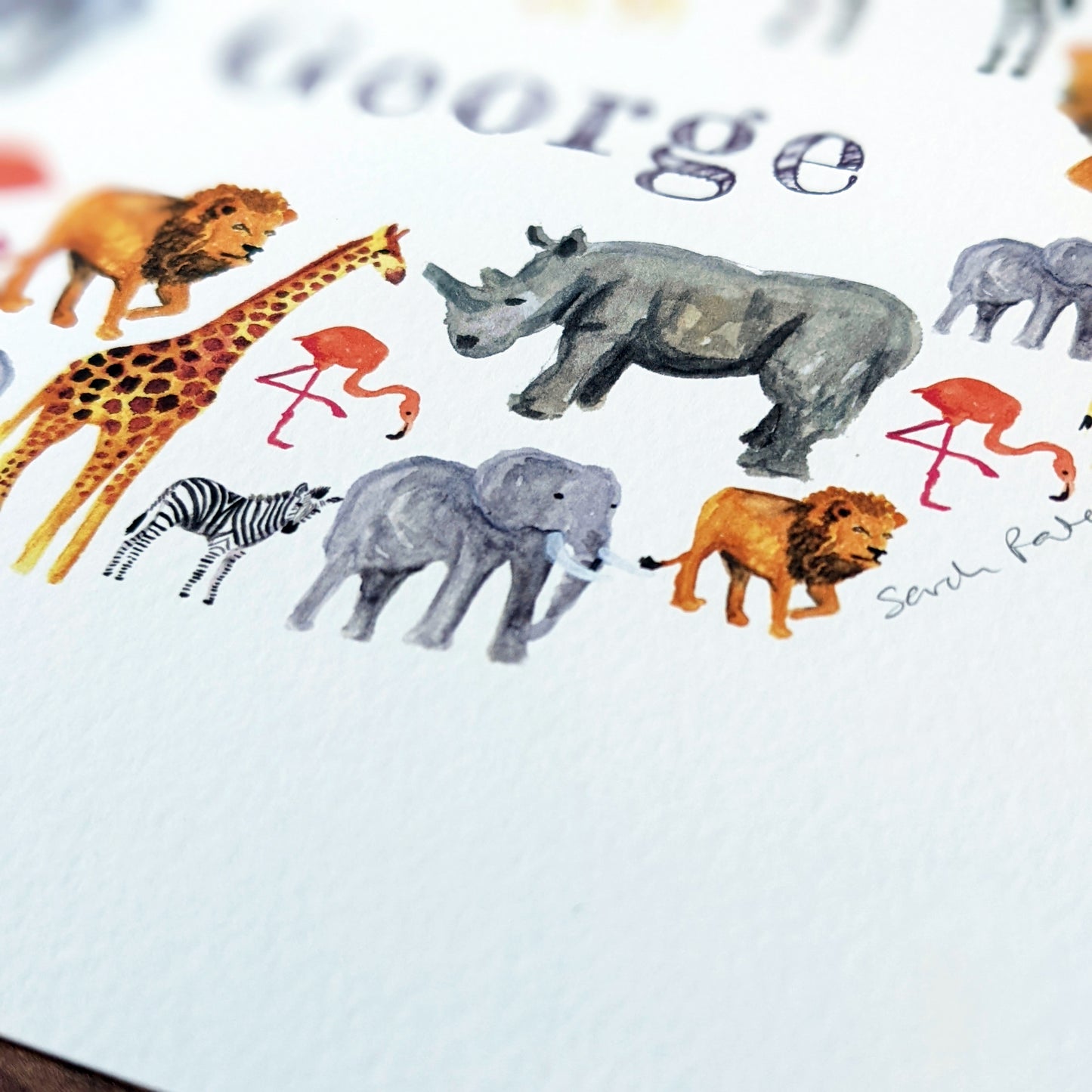 Greetings card - African Safari - Happy Birthday