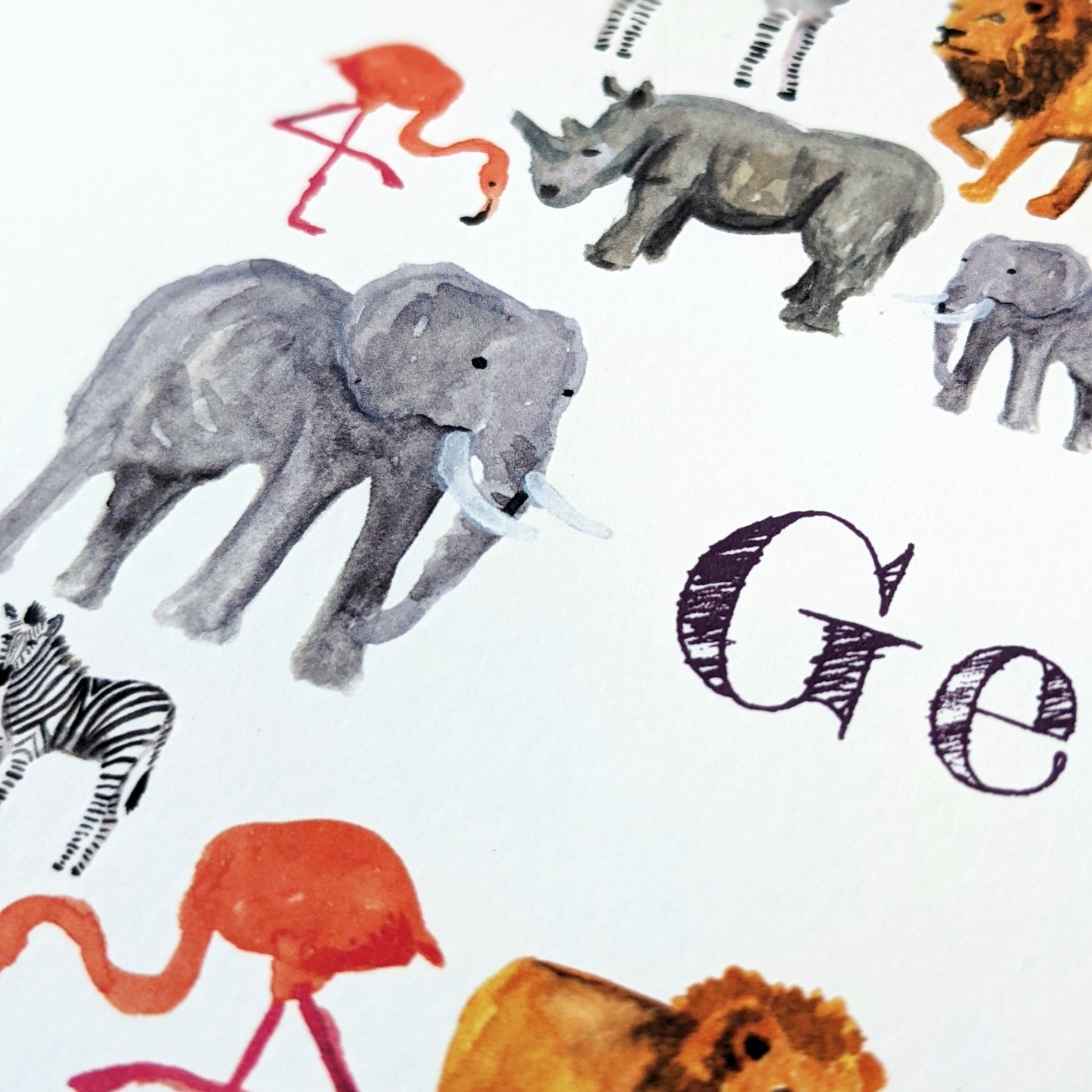Greetings card - African Safari - Happy Birthday