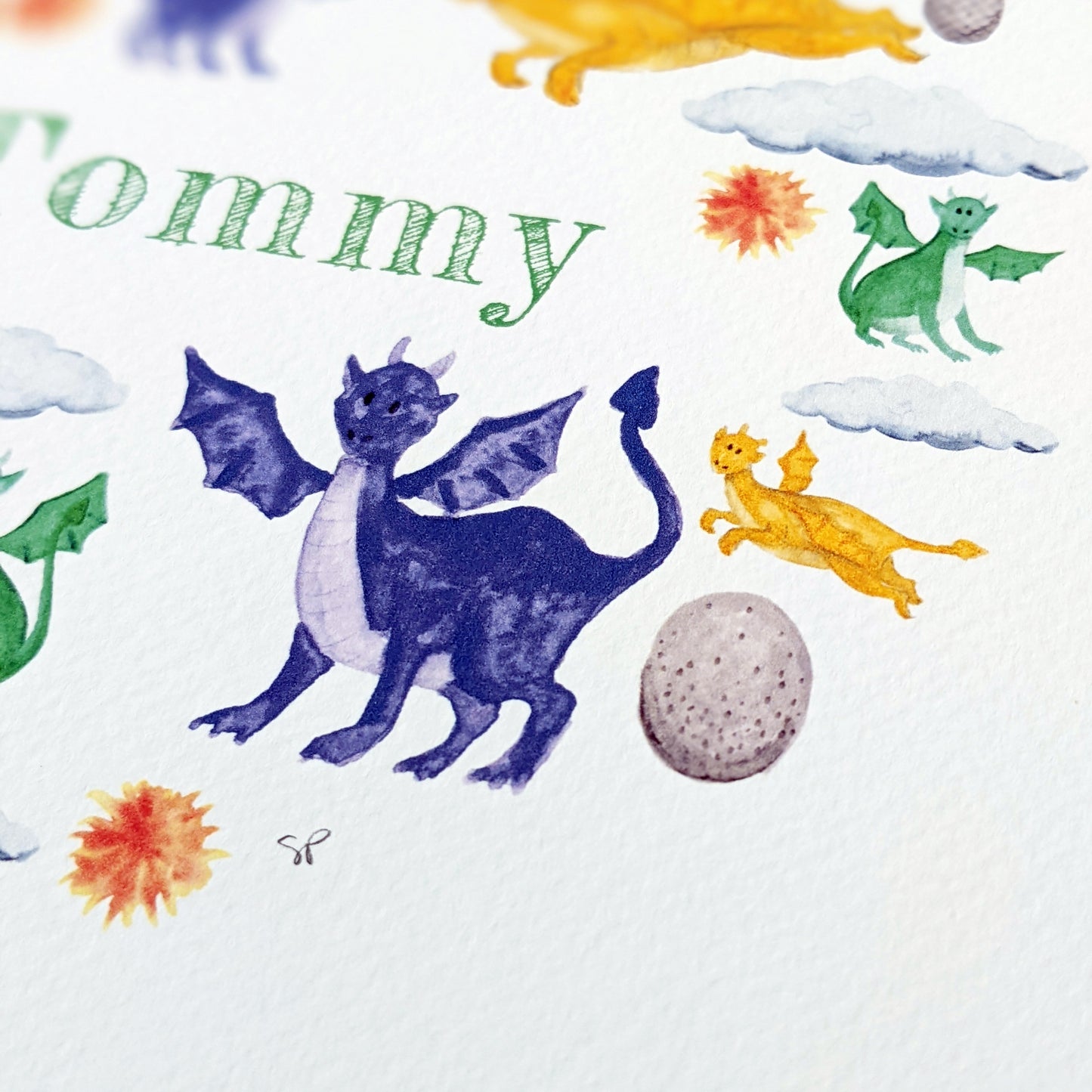 Personalised Greetings Card - Daring Dragons