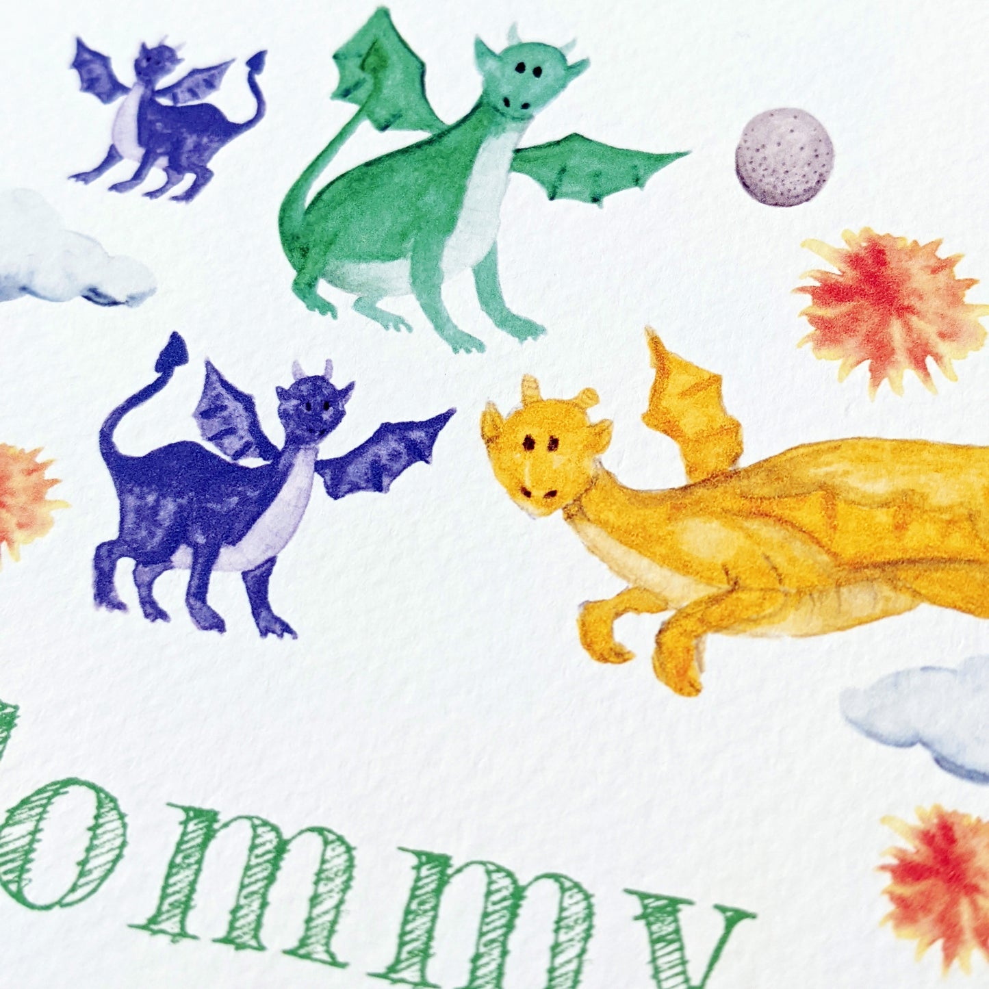 Personalised Greetings Card - Daring Dragons