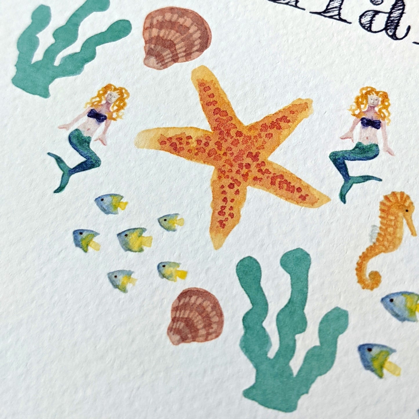 Personalised Greetings Card - Mermaid Lagoon