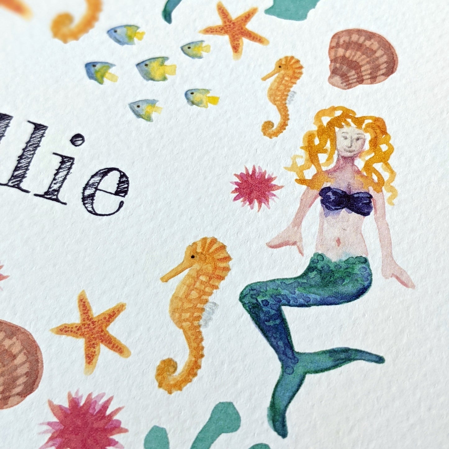 Personalised Greetings Card - Mermaid Lagoon