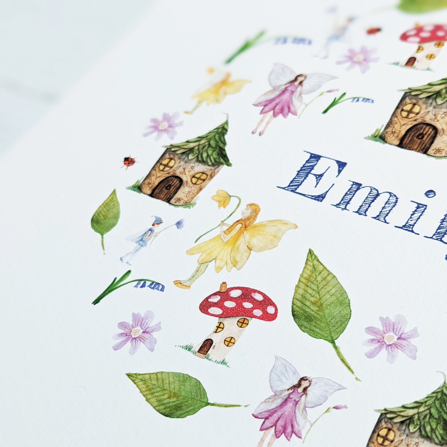 Personalised Greetings Card - Friendly Flower Fairies