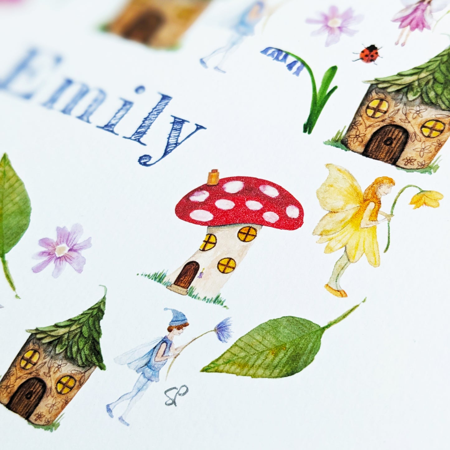 Personalised Greetings Card - Friendly Flower Fairies