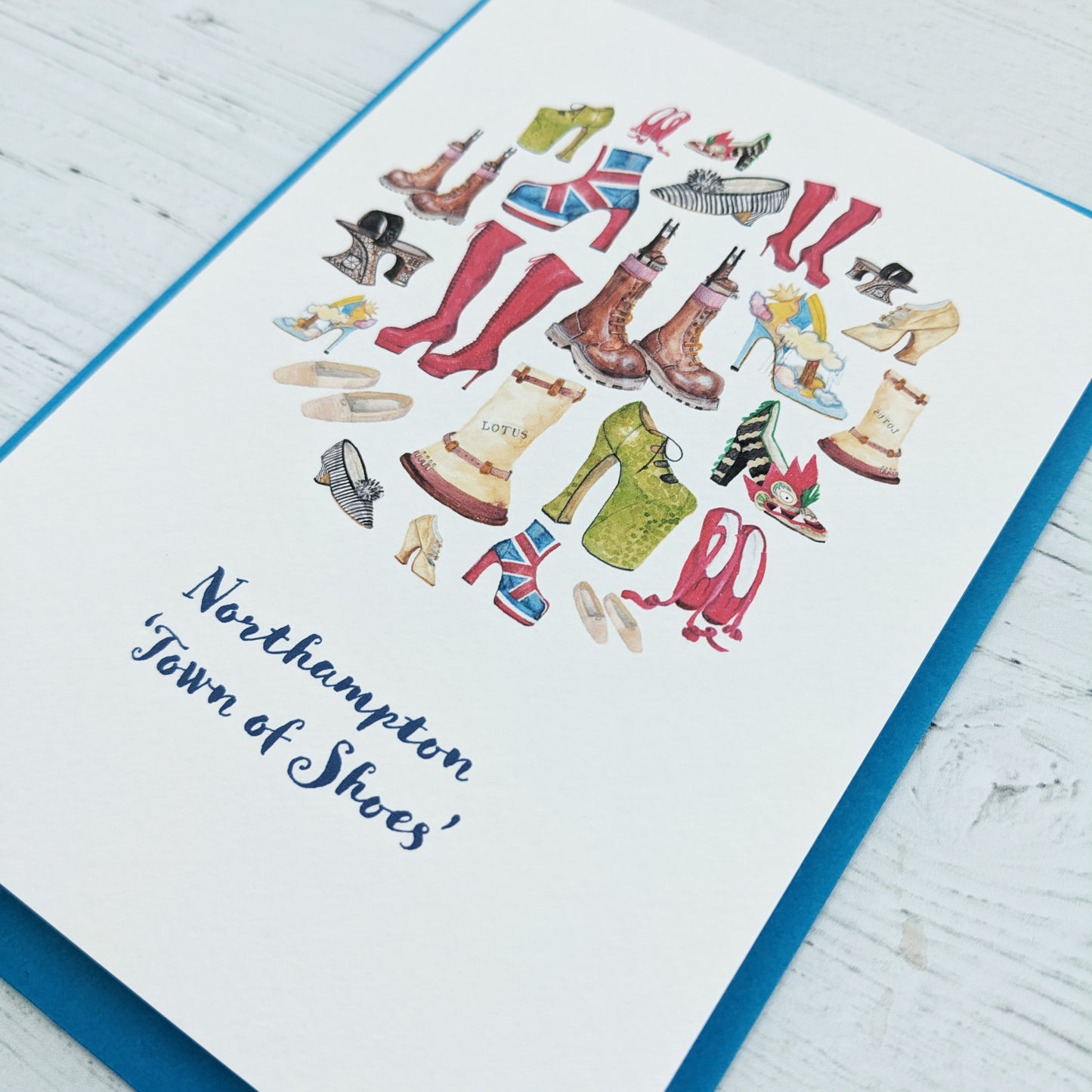 Greetings card - Northampton Museum- Town of Shoes