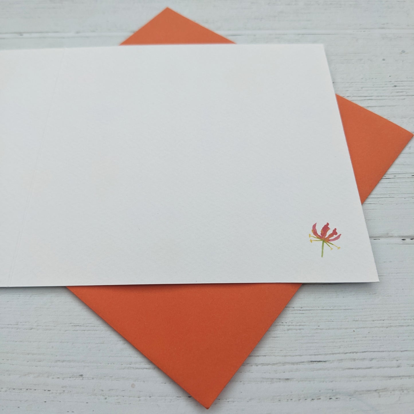 Personalised Greetings Card - Flame Lily