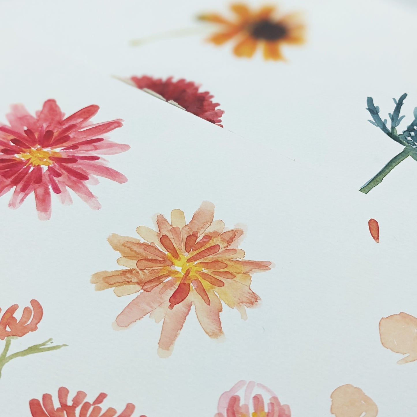 Personalised Autumn Floral Wreath Greetings Card