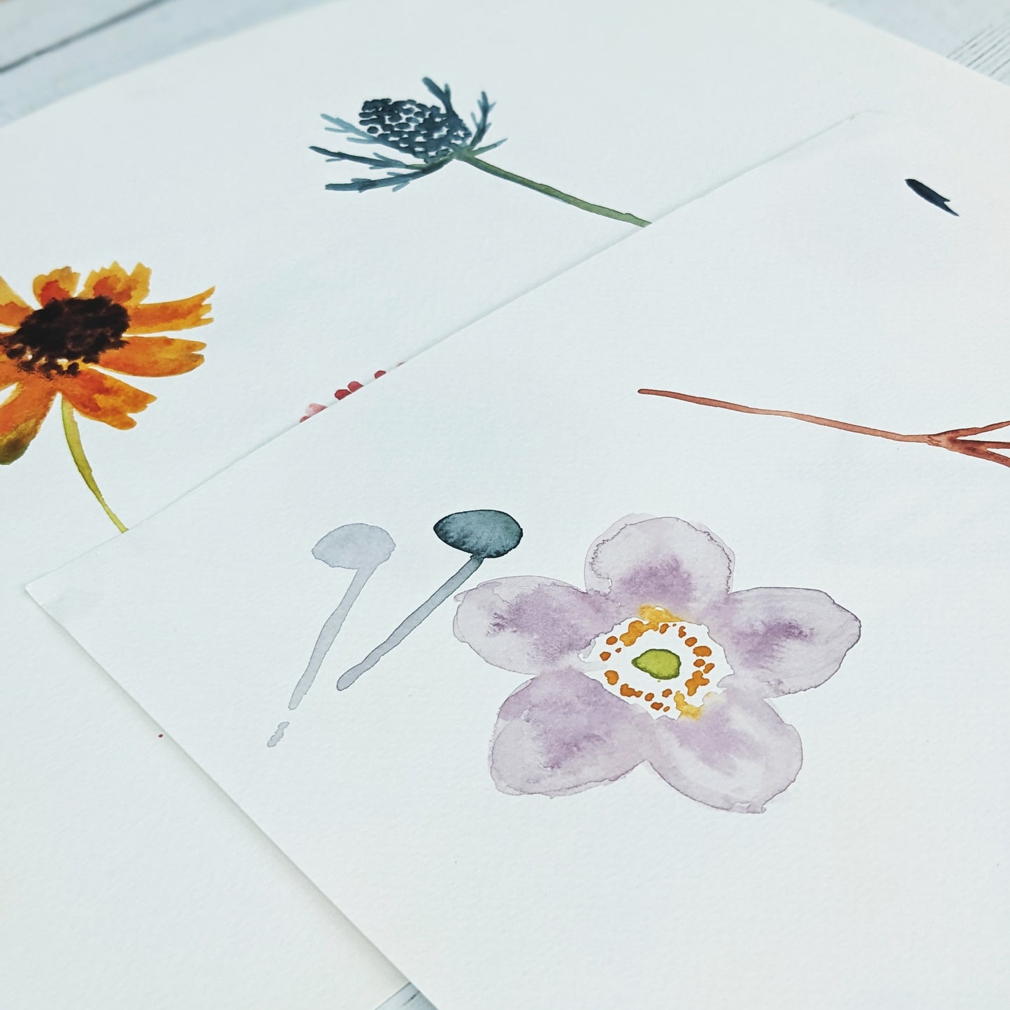 Personalised Autumn Floral Wreath Greetings Card