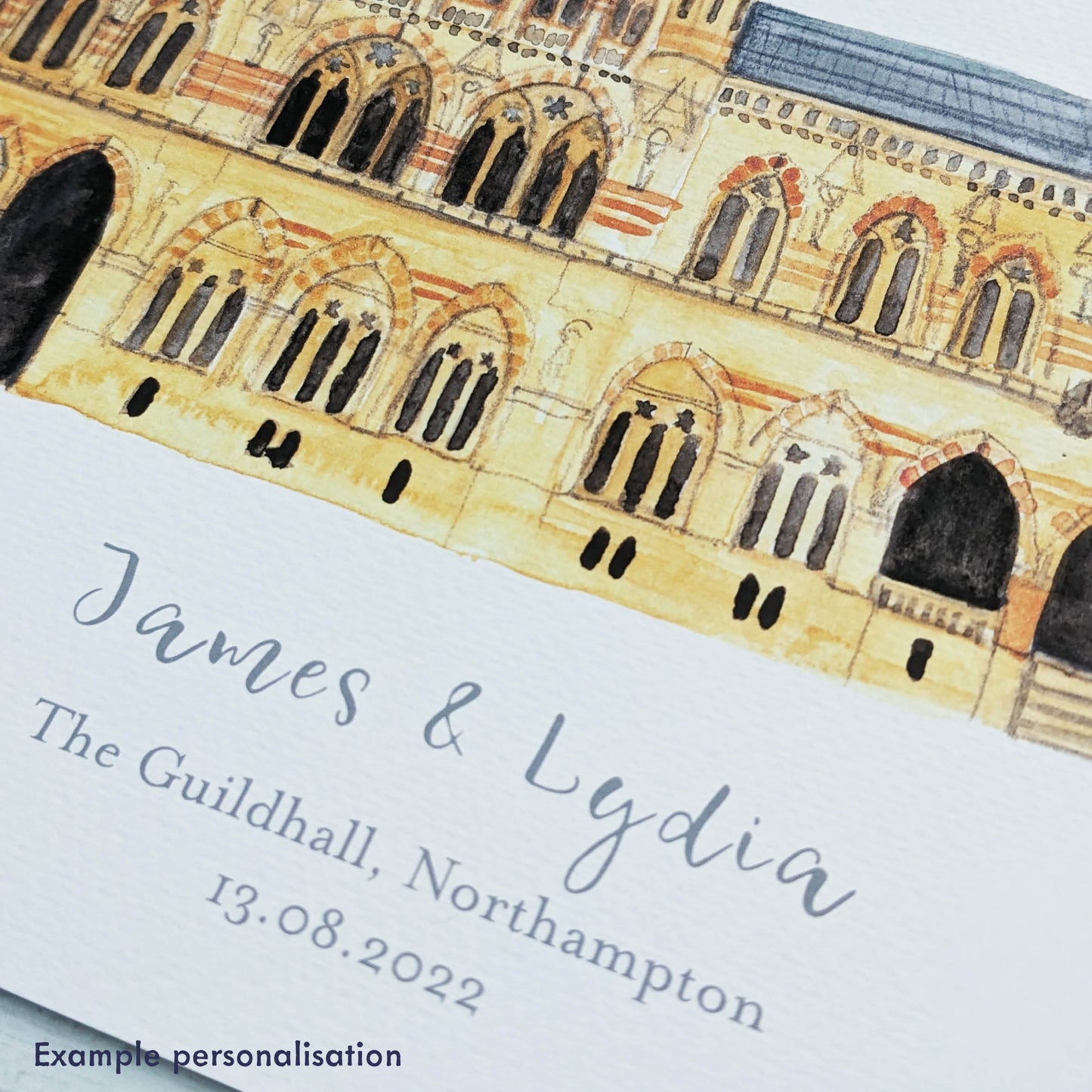 Watercolour Art Print - A Local Collection - All Saint's Church, Northampton