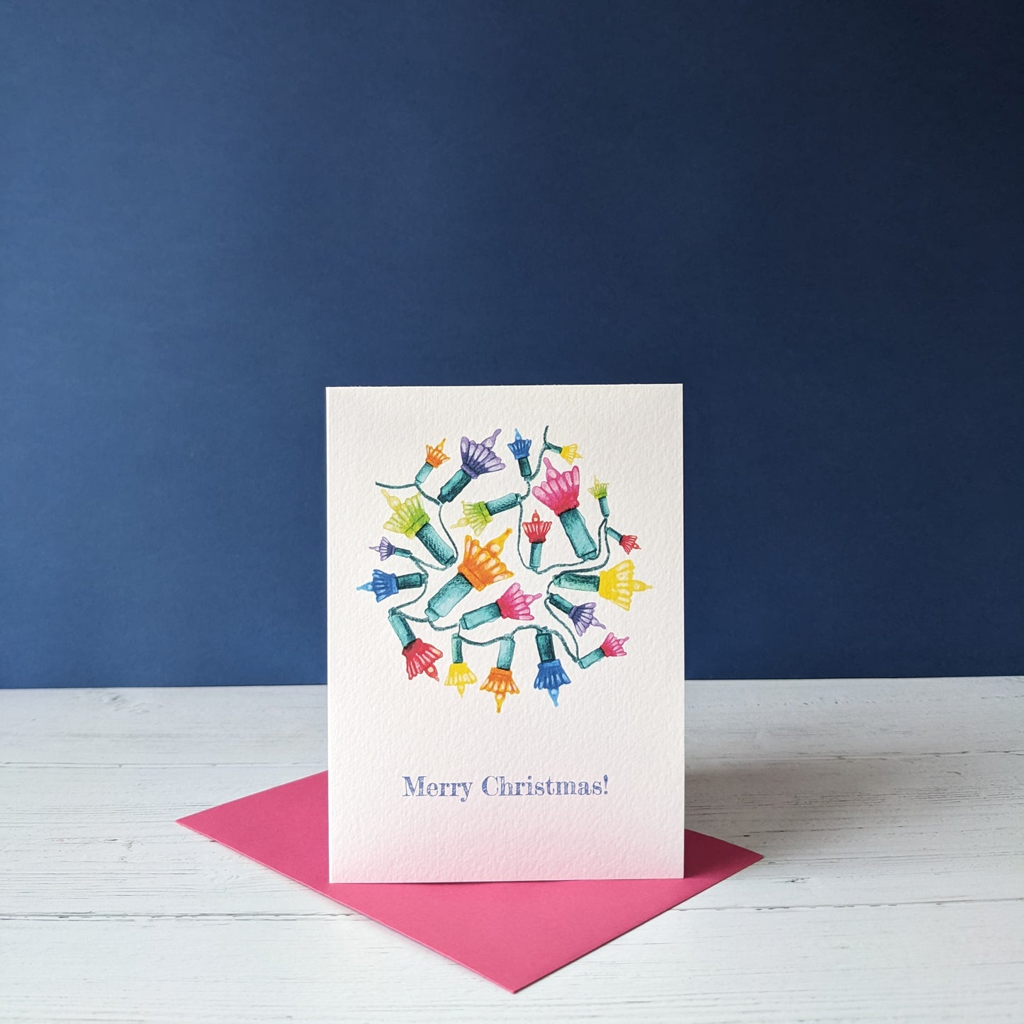 Personalised Christmas Card - Fairy Lights