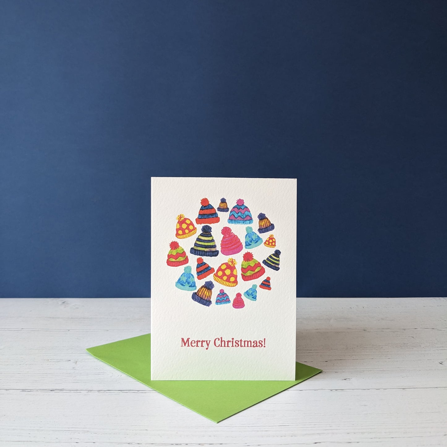 Personalised Christmas Card - Woolly Hats