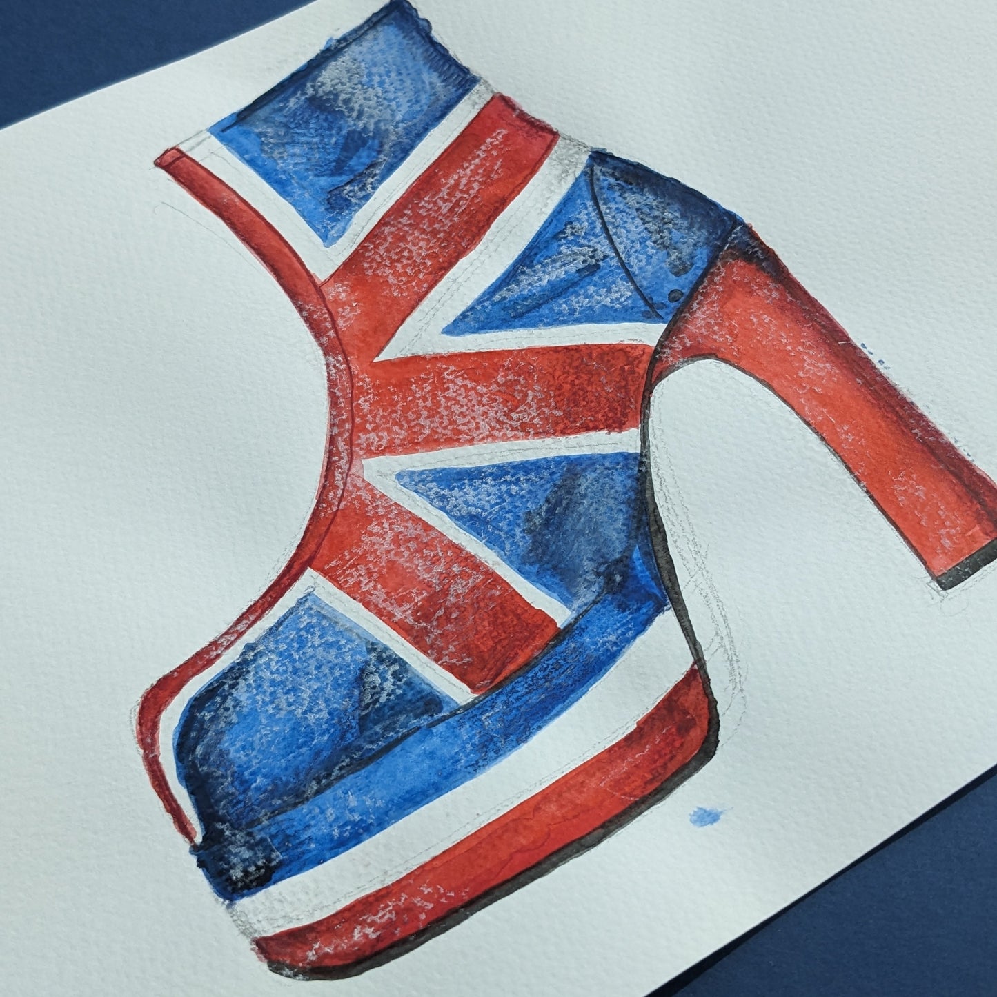 Watercolour Art Print - Northampton Museum- Town of Shoes