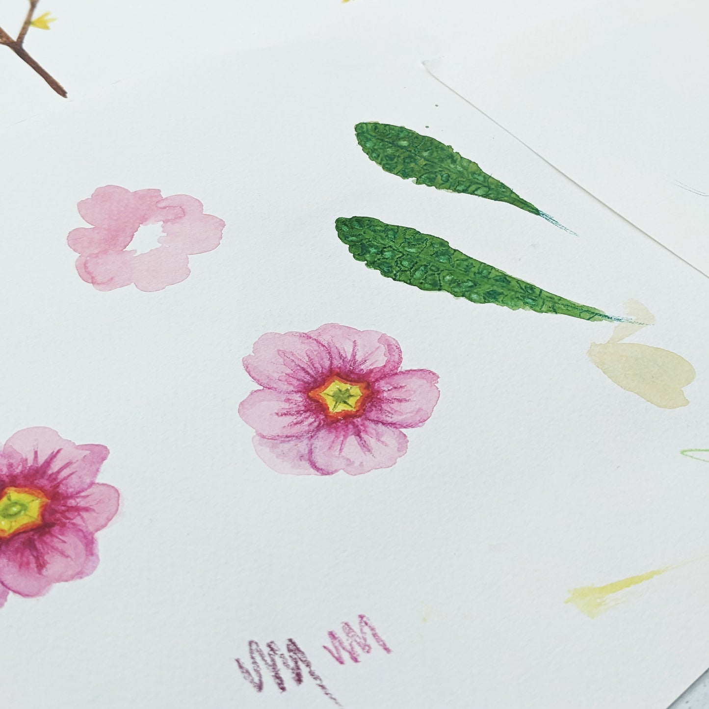 Personalised Spring Floral Wreath Art Print