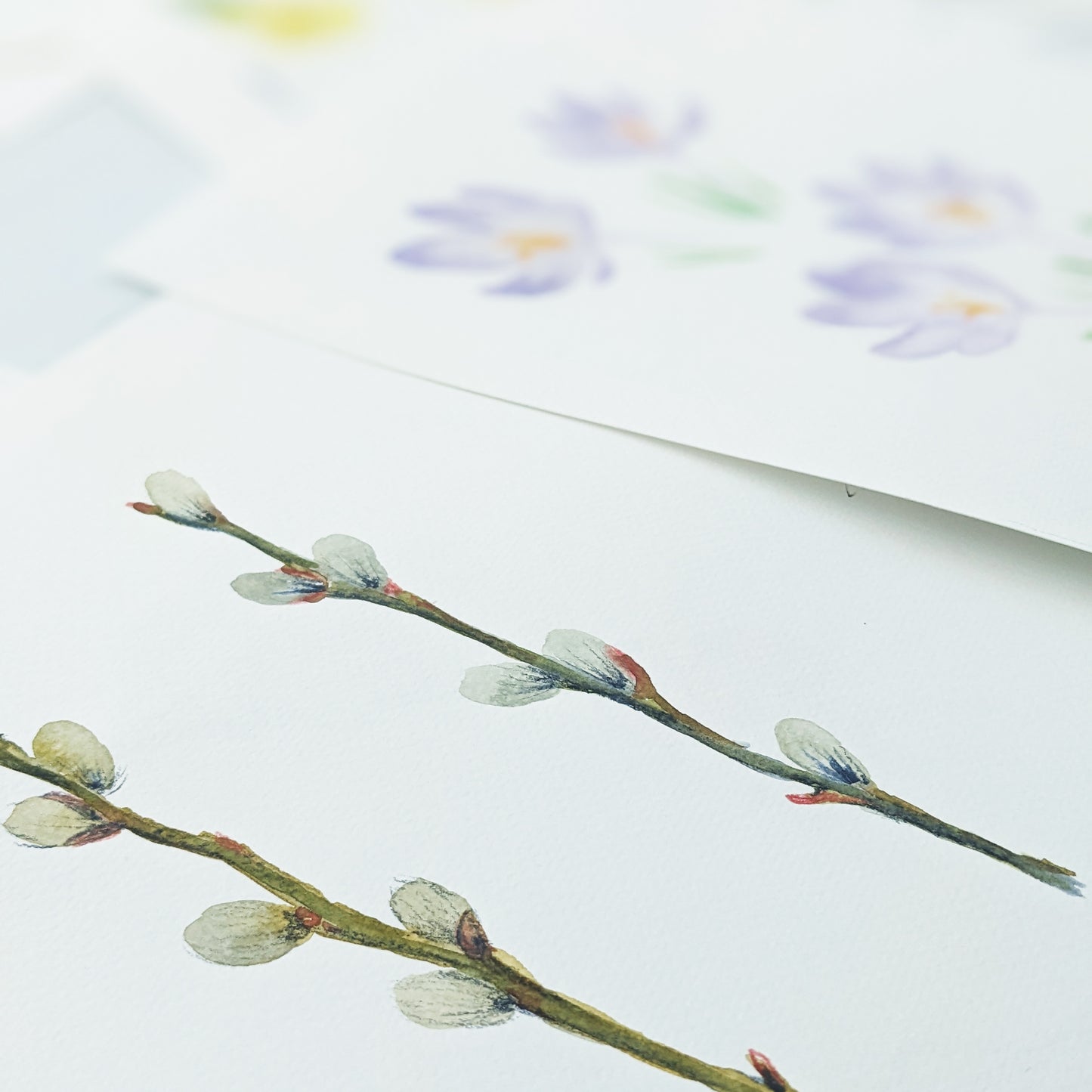 Personalised Spring Floral Wreath Art Print