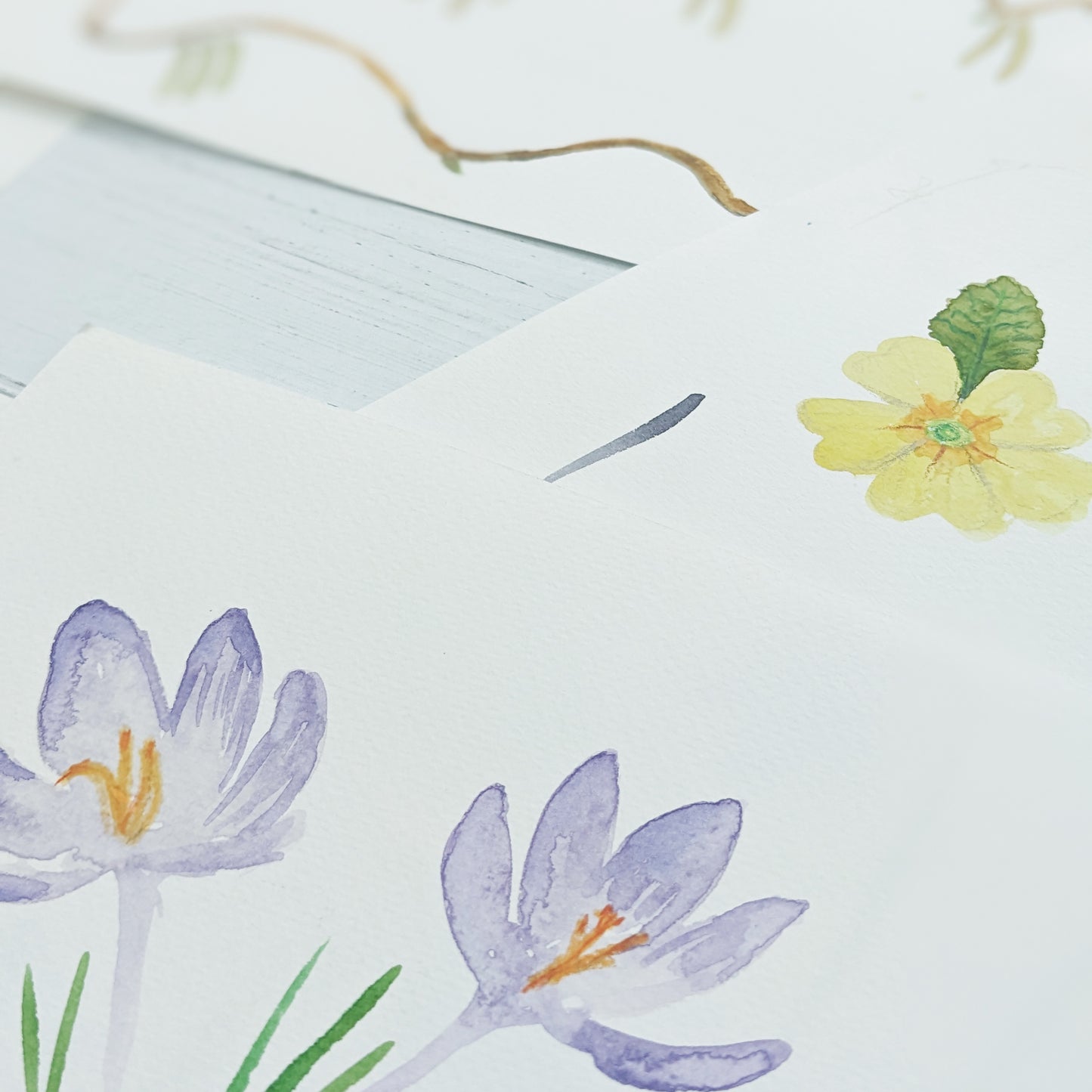 Personalised Spring Floral Wreath Art Print