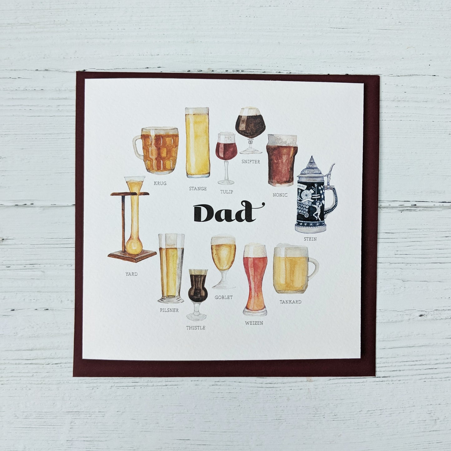 Personalised Greetings Card - Beer Glasses
