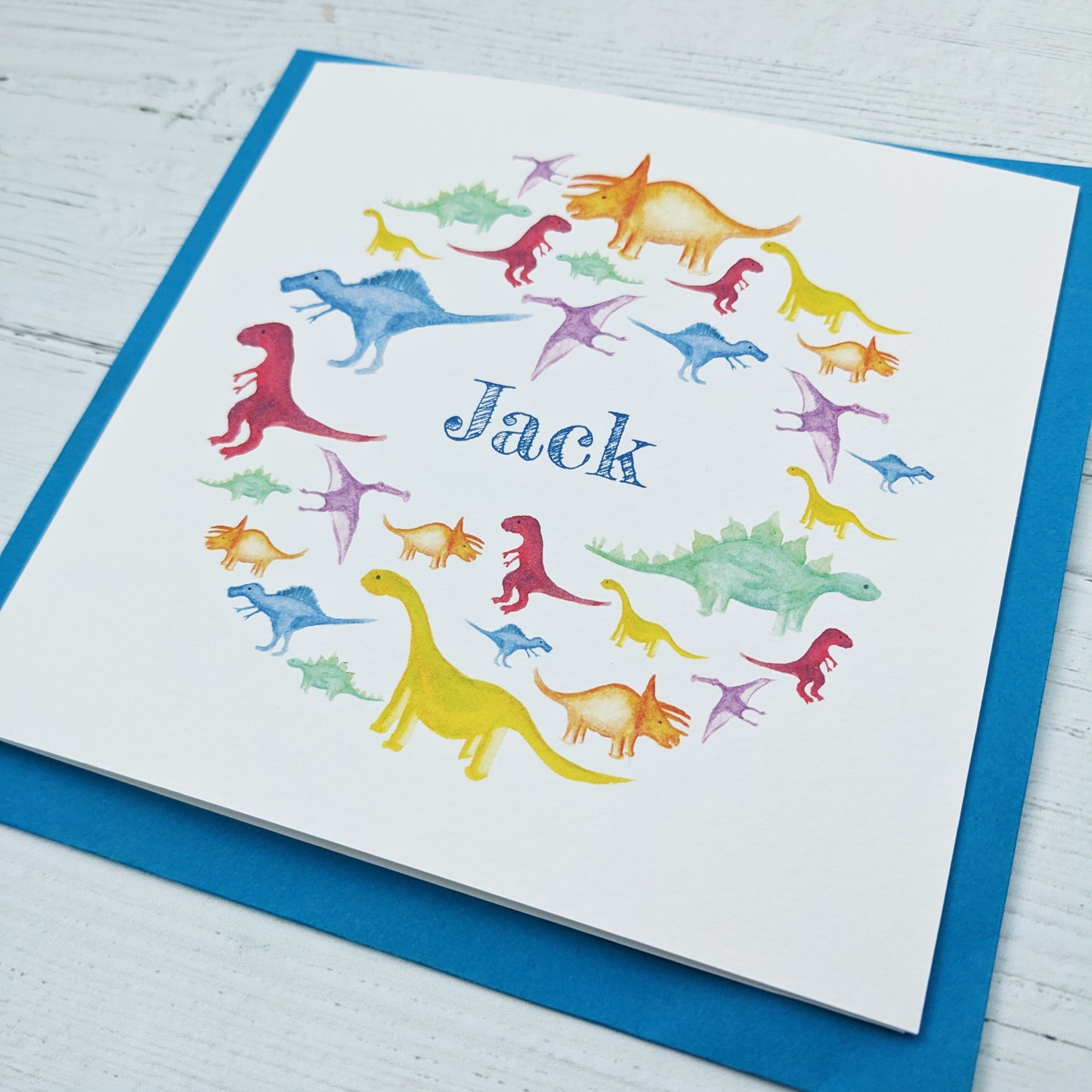 Personalised Greetings Card - Dazzling Dinosaurs