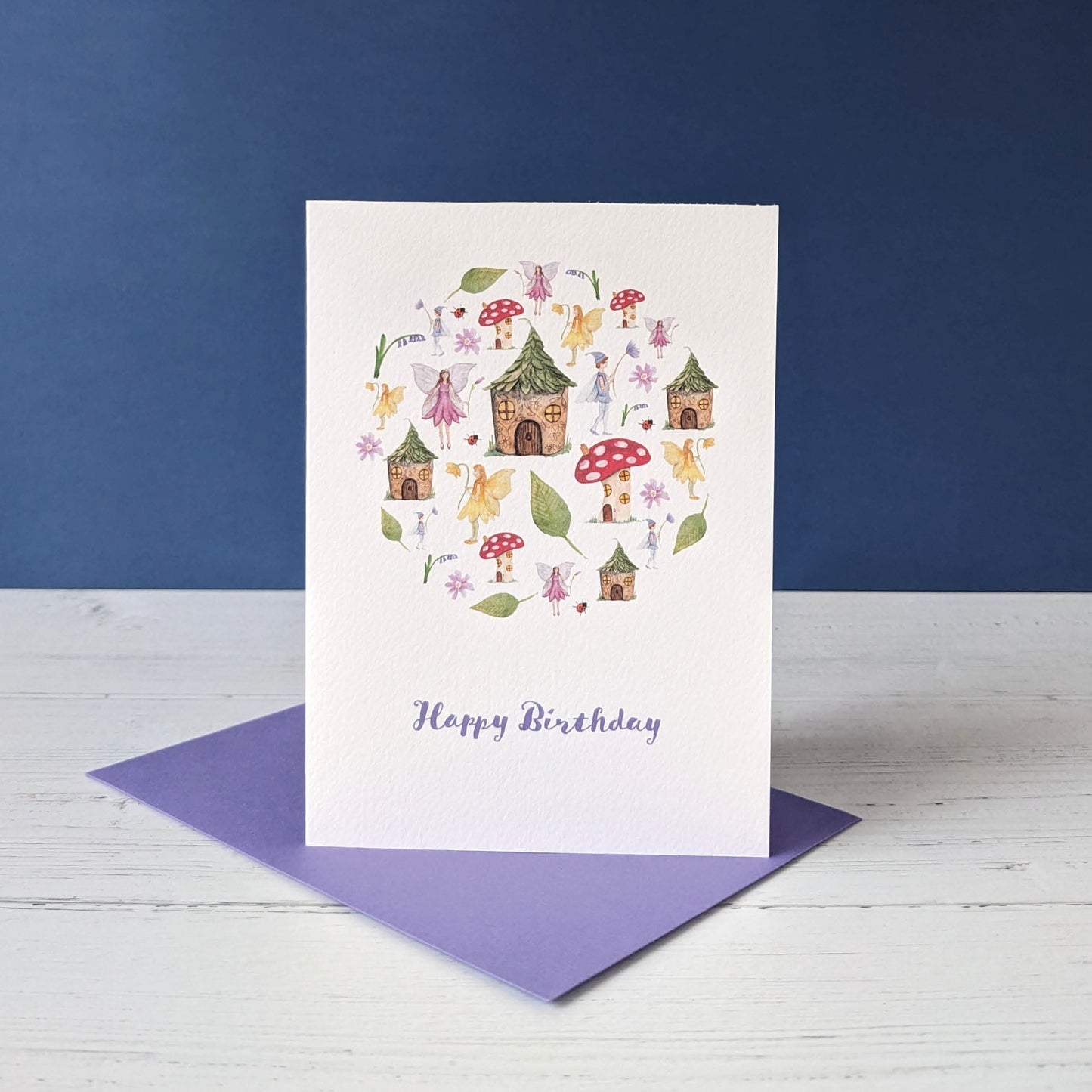 Greetings card - Friendly Flower Fairies - Happy Birthday