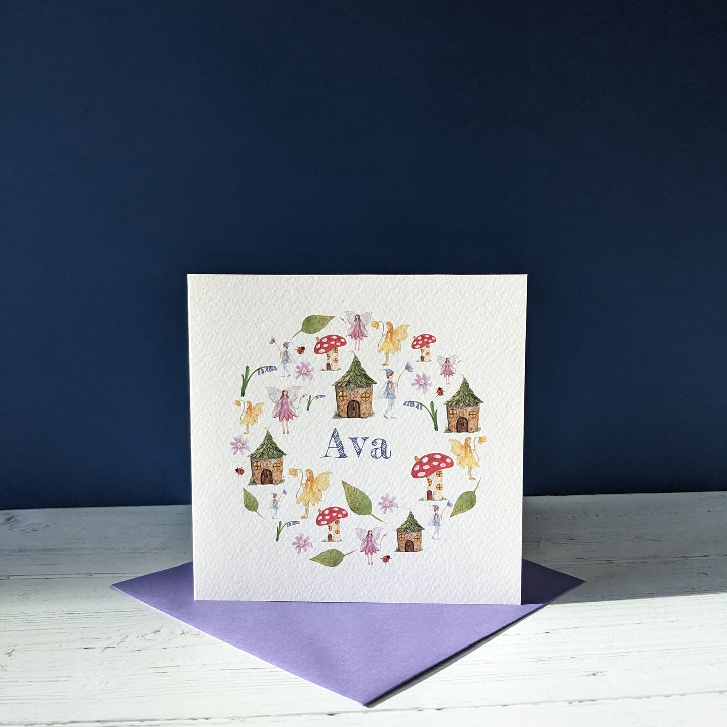 Personalised Greetings Card - Friendly Flower Fairies