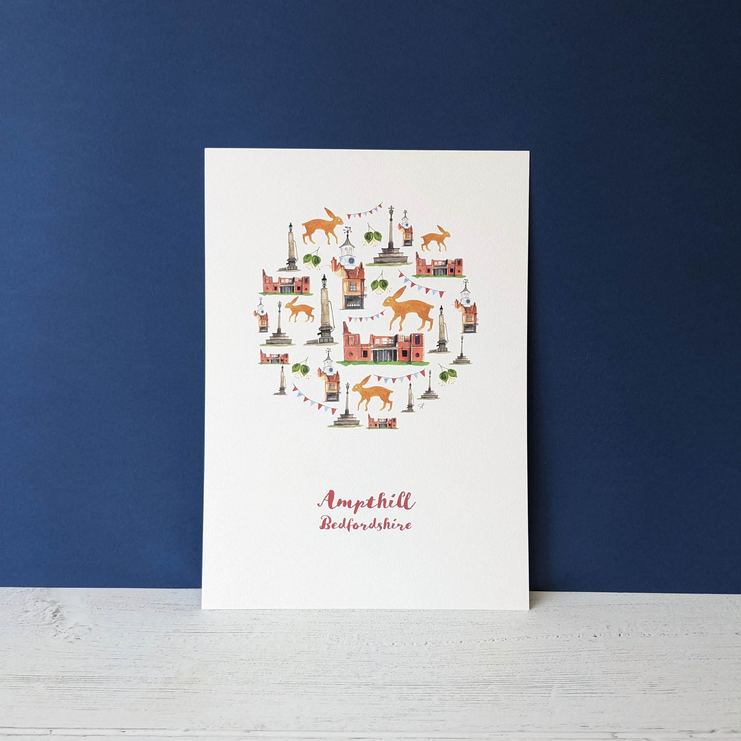 Watercolour Art Print - A Local Collection - Ampthill