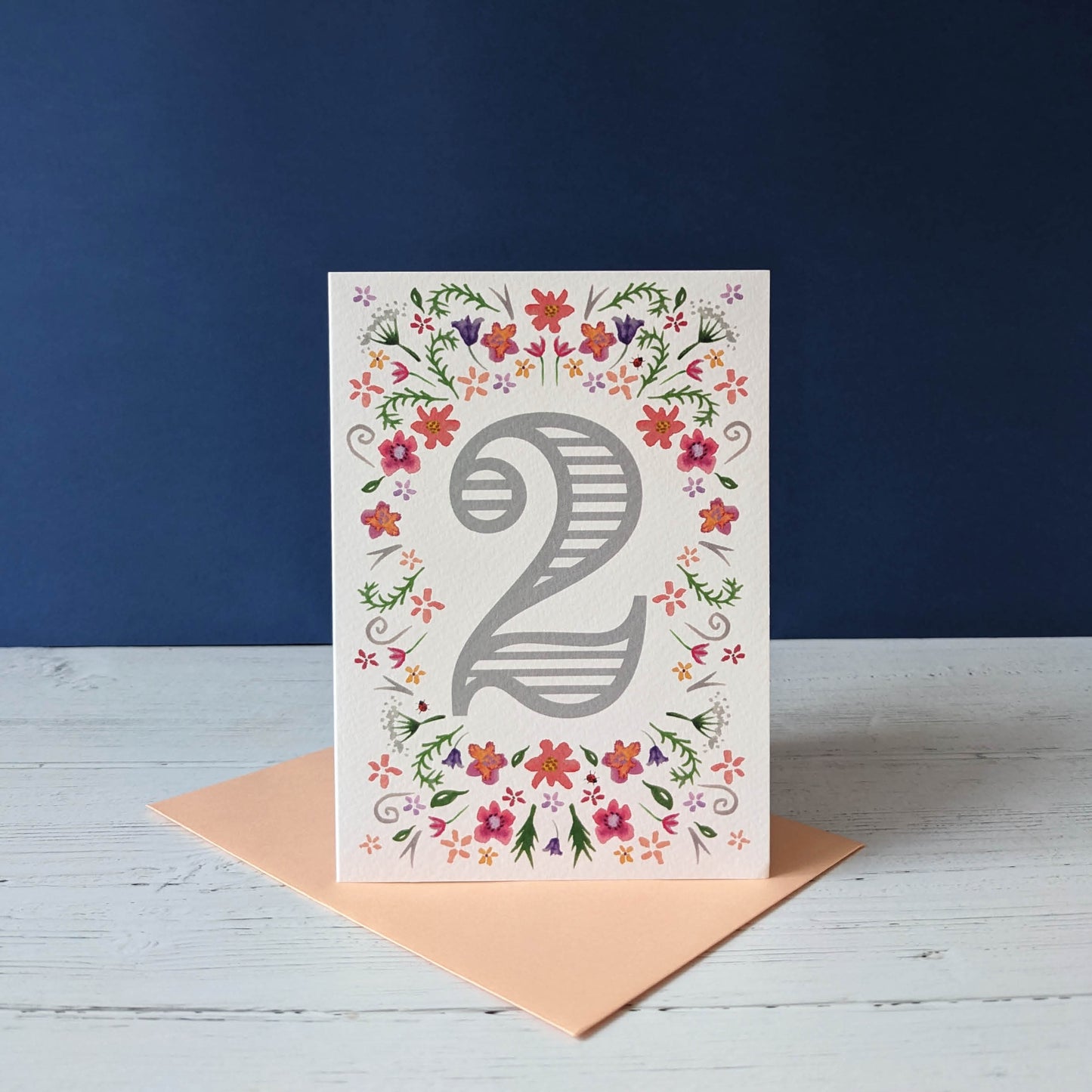 Greetings card - Milestone Floral '2'