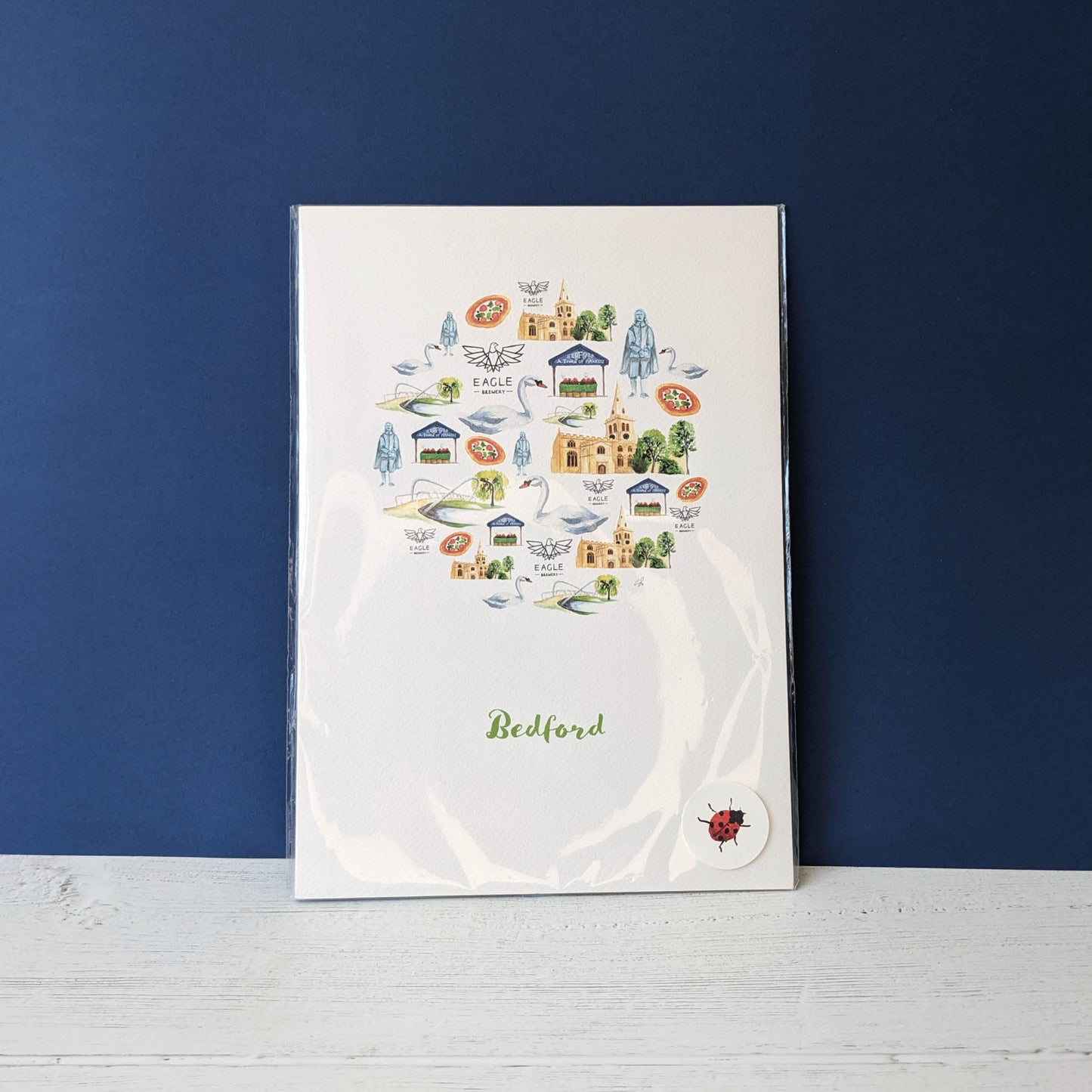 Watercolour Art Print - A Local Collection - Bedford