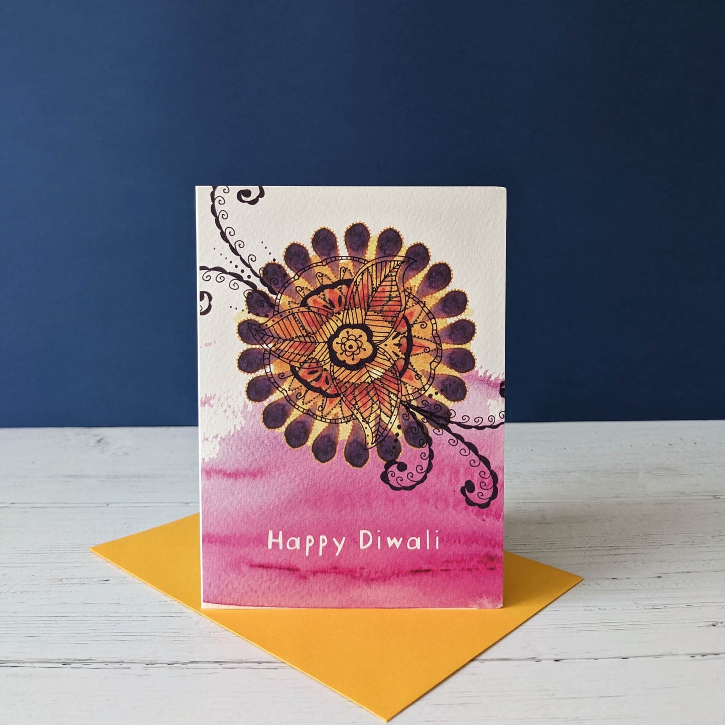 Greetings card - Diwali - Floral