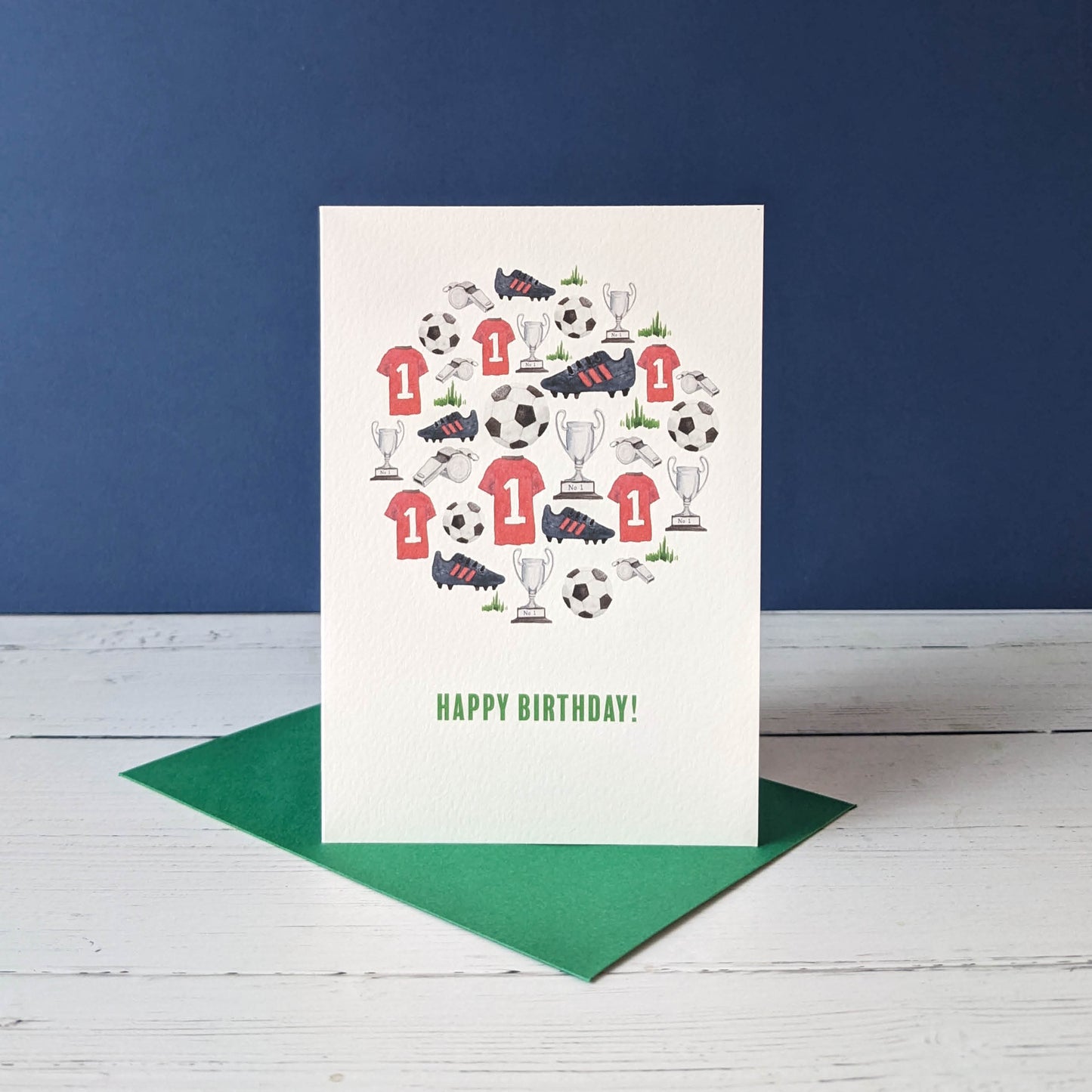 Greetings card - Football - Happy Birthday