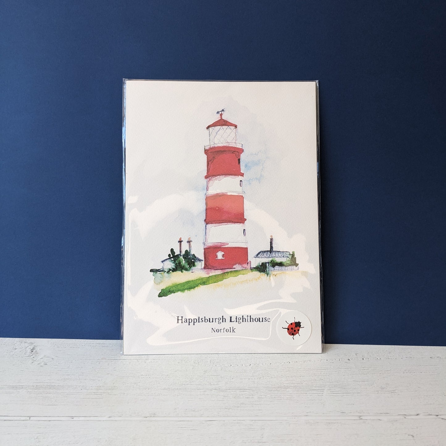 Watercolour Art Print - A Local Collection - Happisburgh Lighthouse, Norfolk