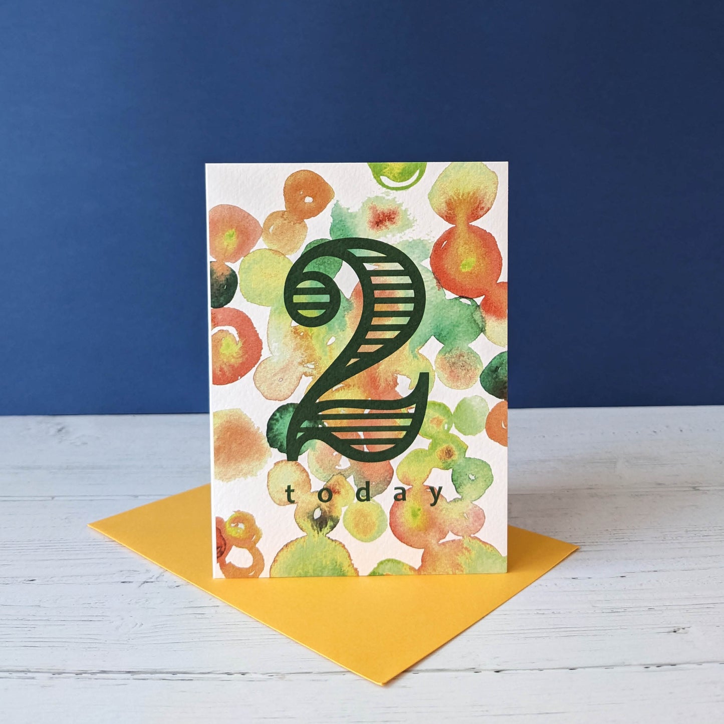 Greetings card - Milestone Swirls '2'