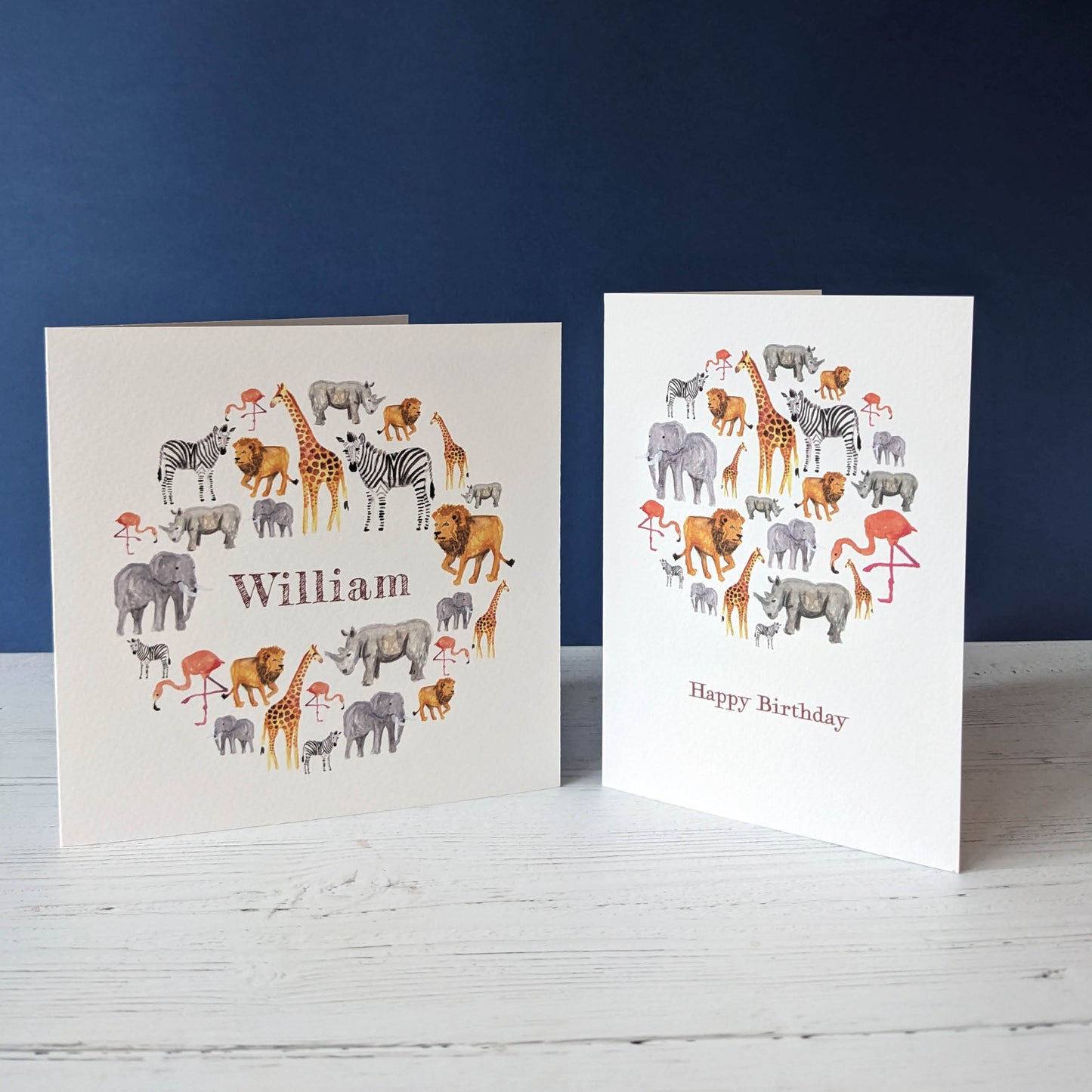 Greetings card - African Safari - Happy Birthday