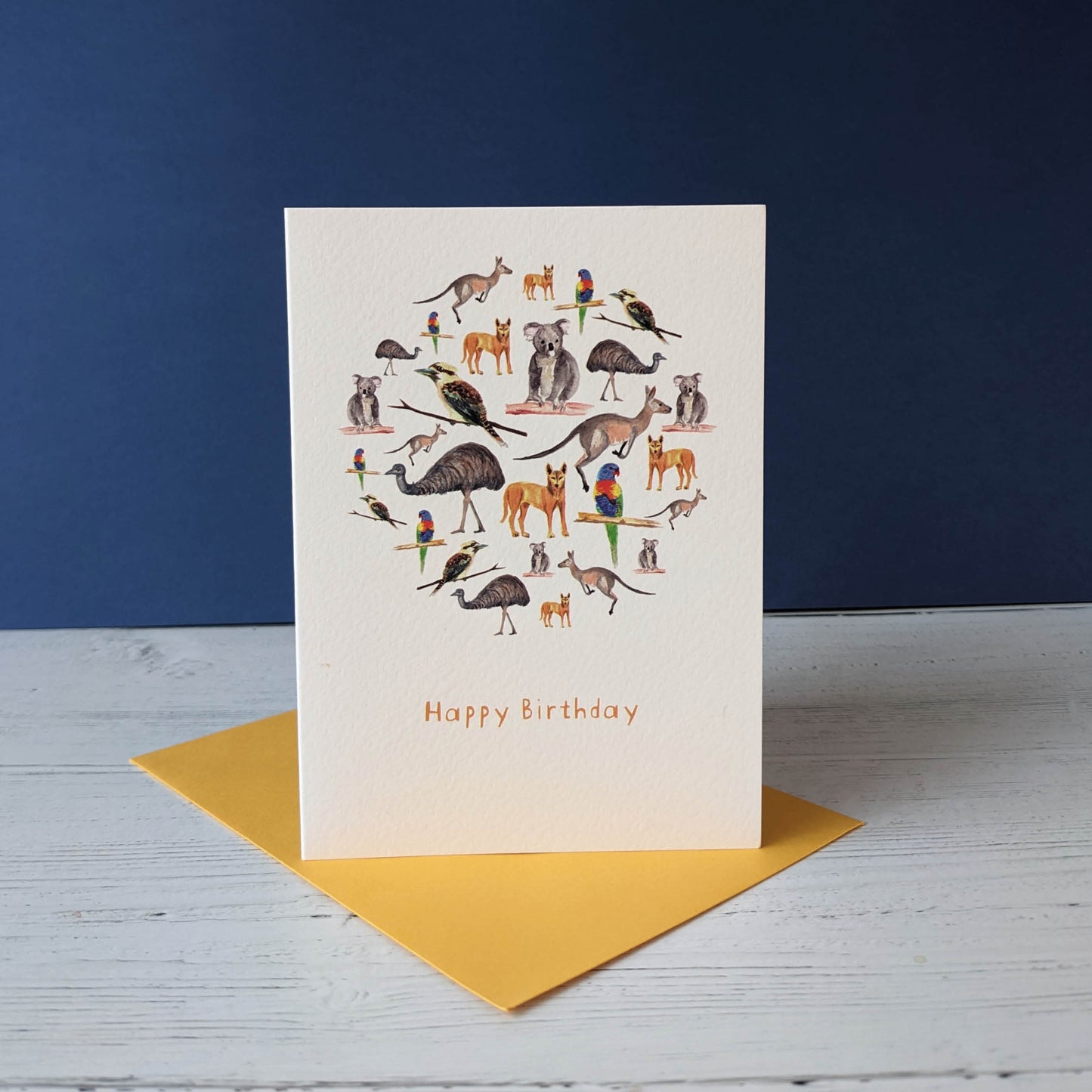 Greetings card - Australian animals - Happy Birthday