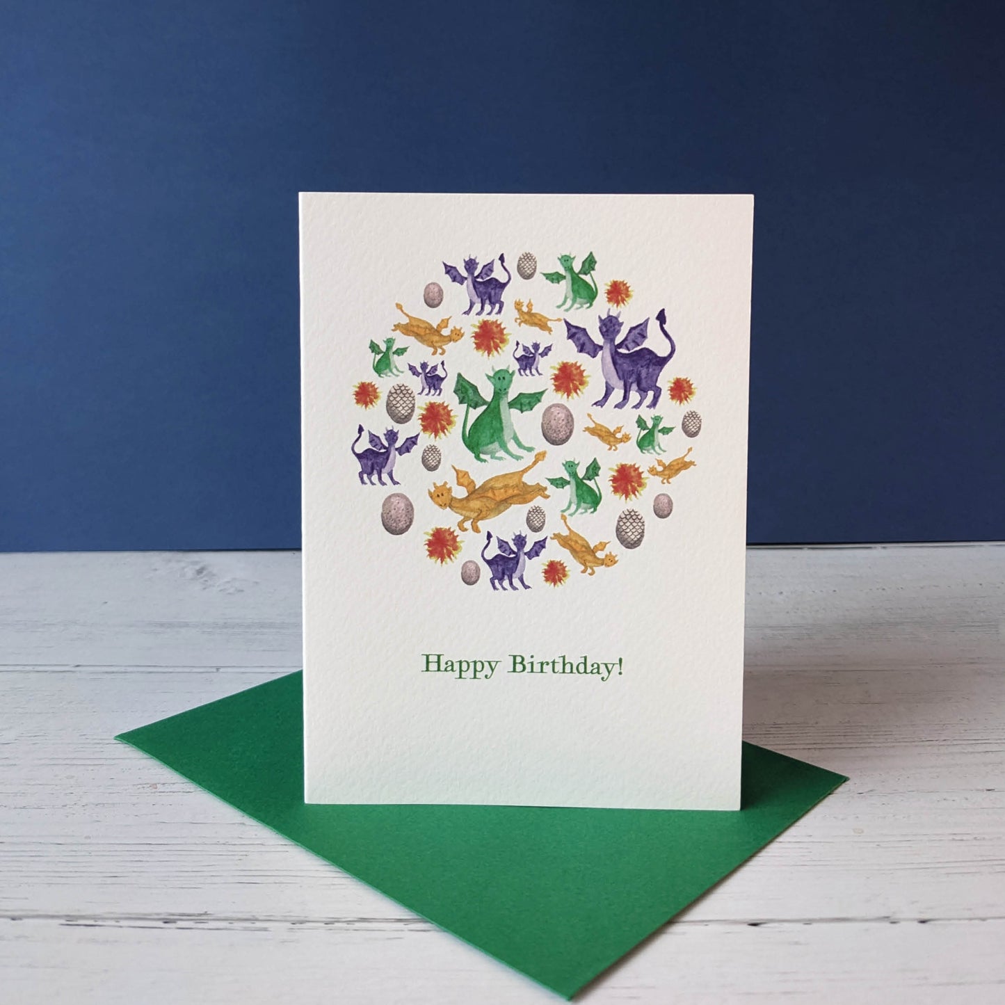 Greetings card - Dragons - Happy Birthday