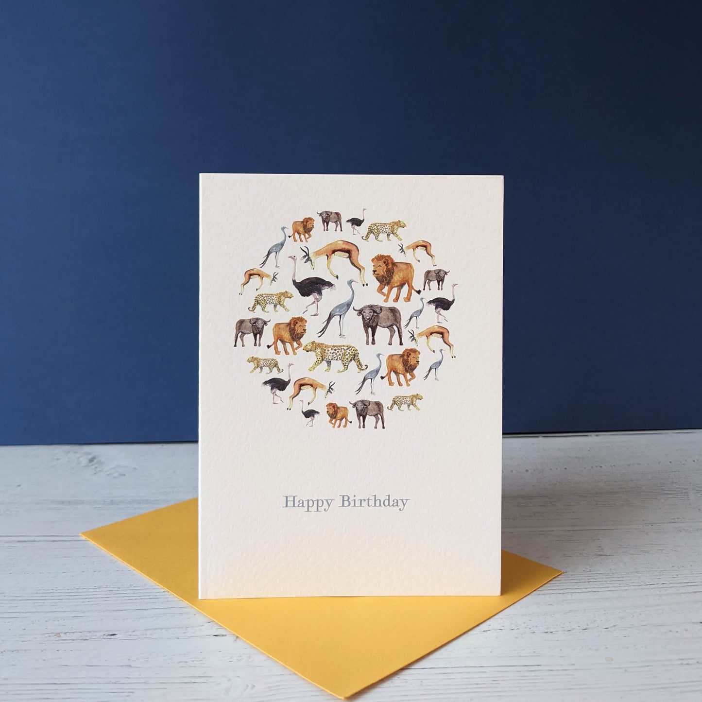 Greetings card - South African animals - Happy Birthday