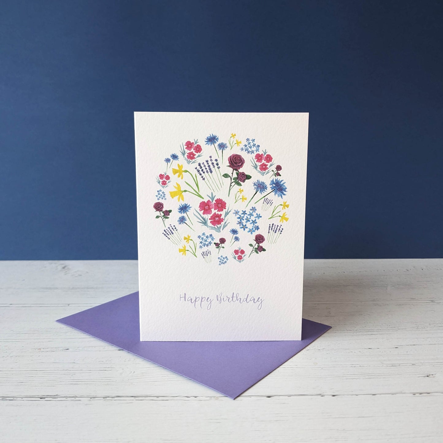 Greetings card - Flowers of Britain - Happy Birthday