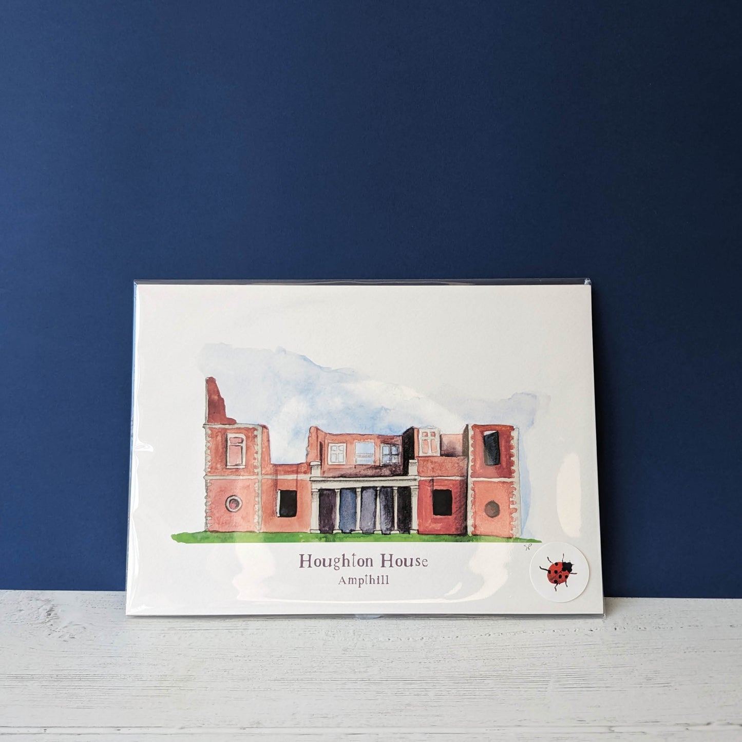 Watercolour Art Print - A Local Collection - Houghton House, Ampthill