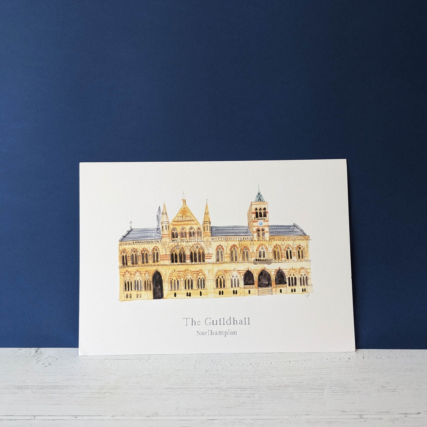 Watercolour Art Print - A Local Collection - The Guildhall, Northampton