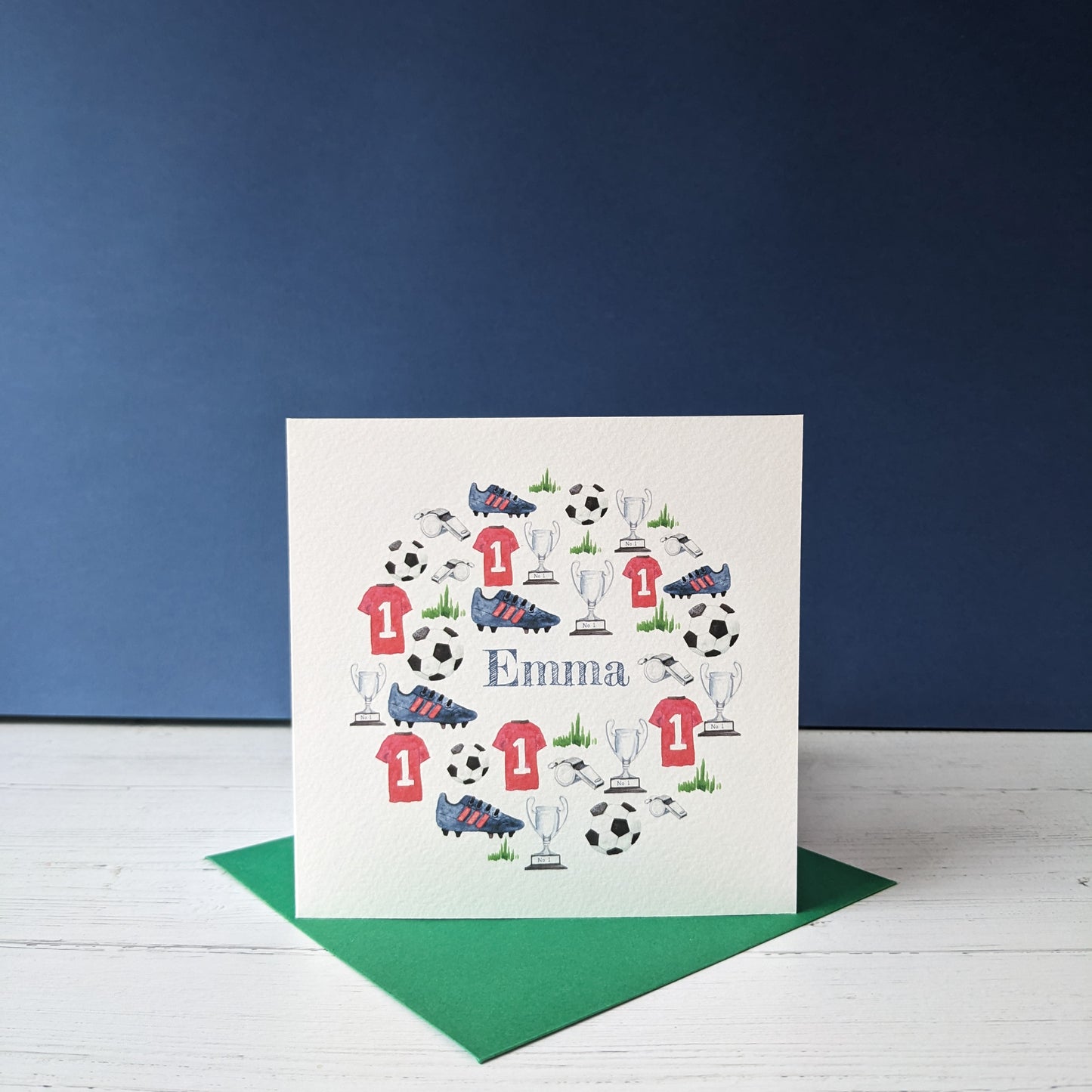 Greetings card - Football - Happy Birthday