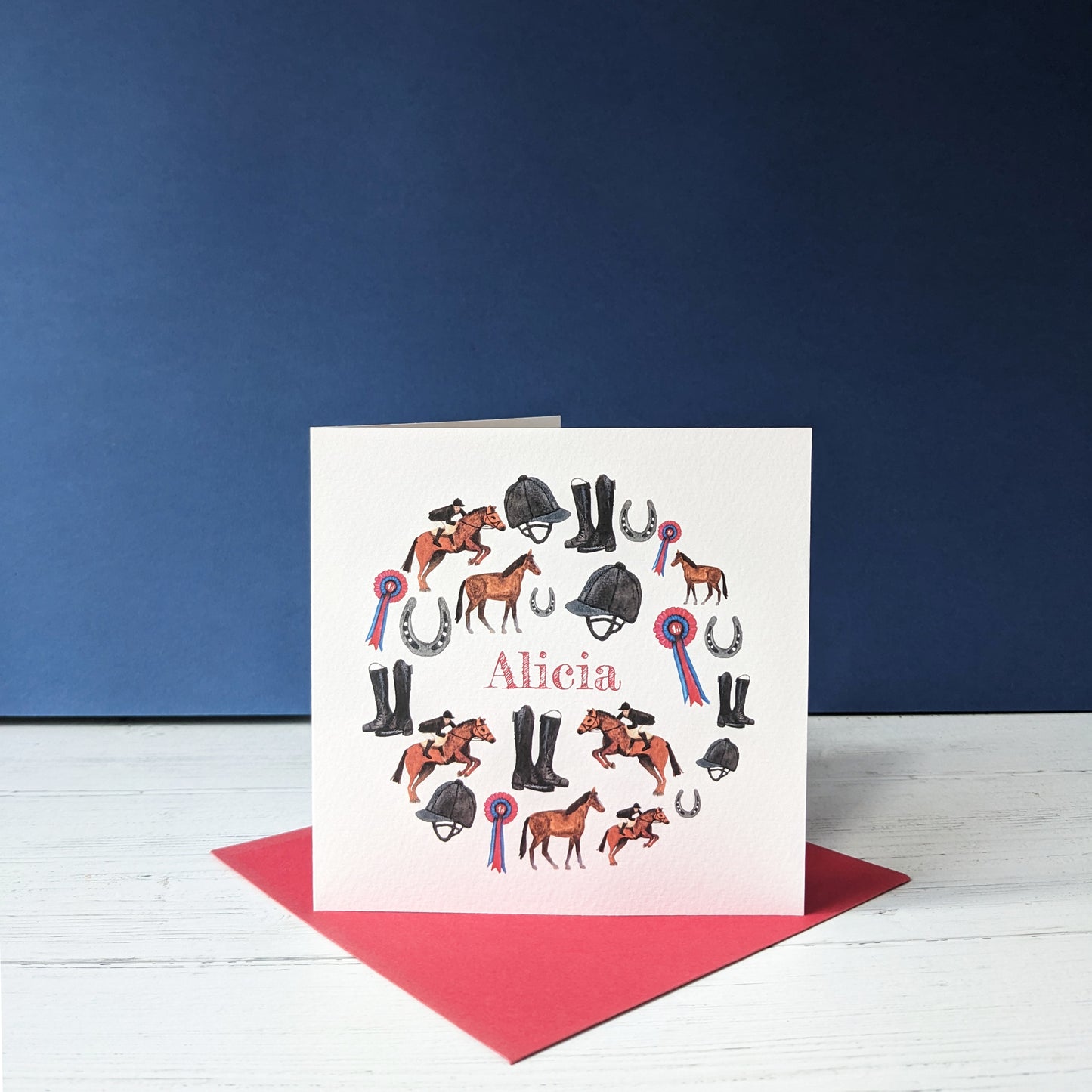 Greetings card - Horse Riding - Happy Birthday