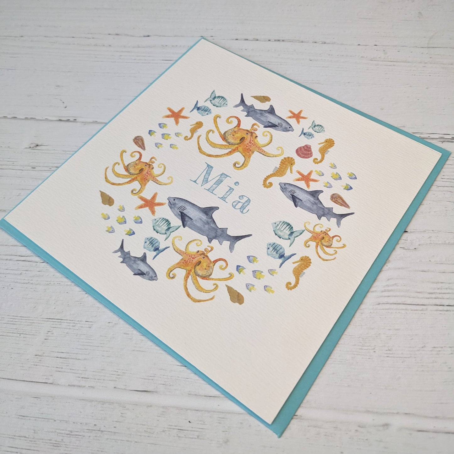 Personalised Greetings Card - Under the Sea