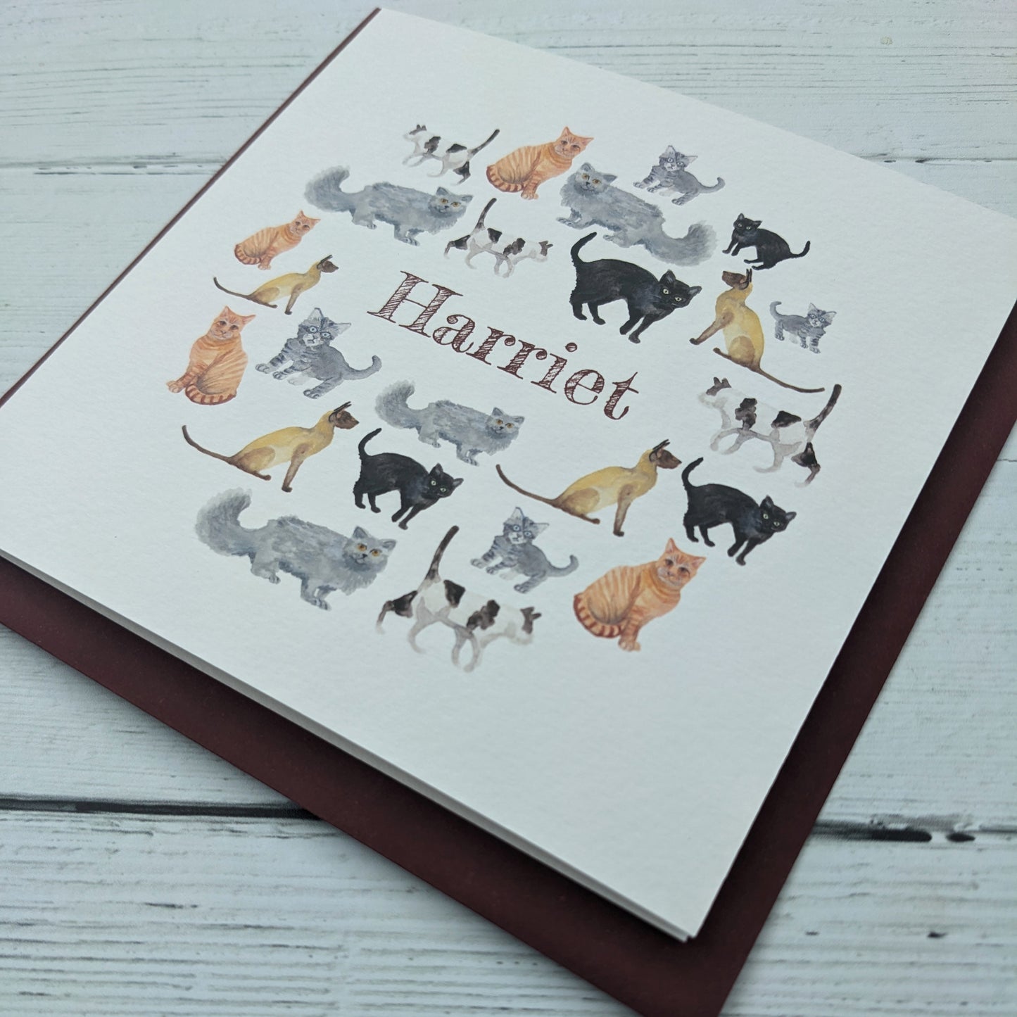 Personalised Greetings Card - Cats