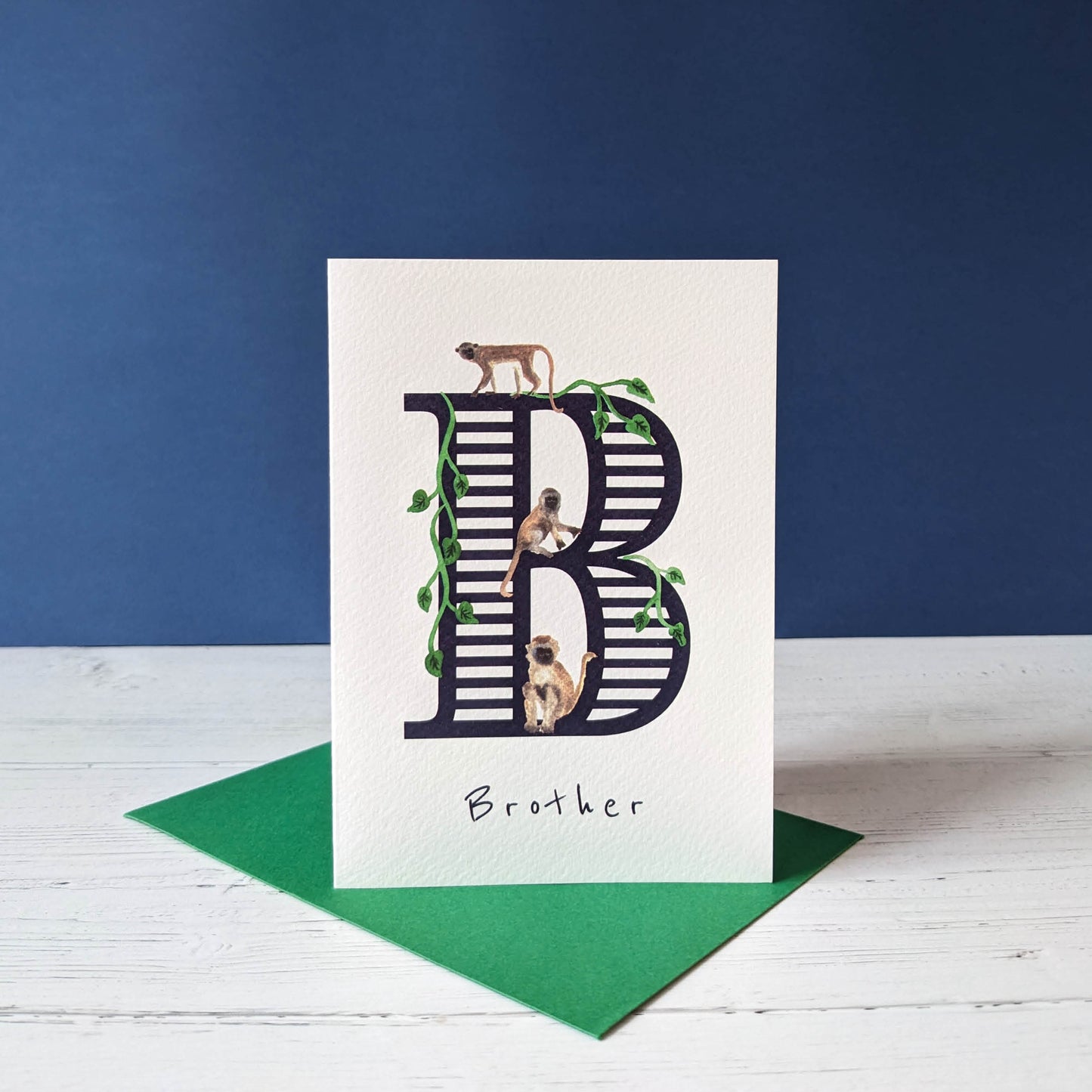 Greetings card - Monogram - Brother