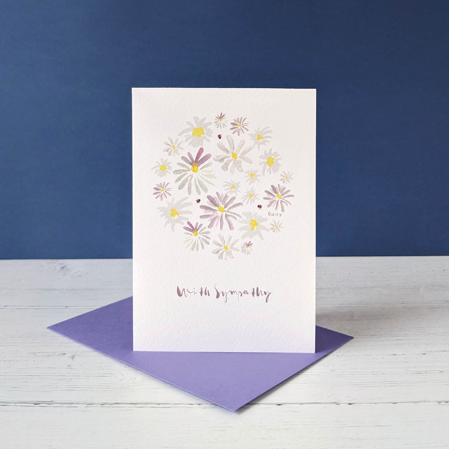 Greetings card - With Sympathy - Daisy