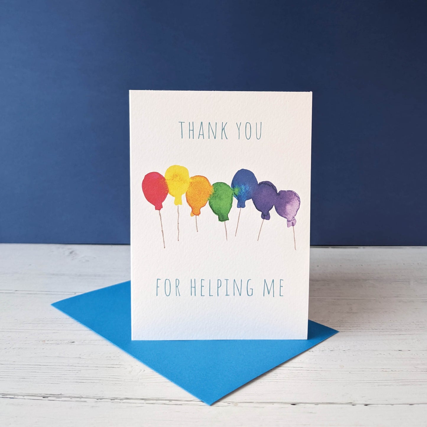 Greetings card - Thank you Teaching Assistant - Balloons