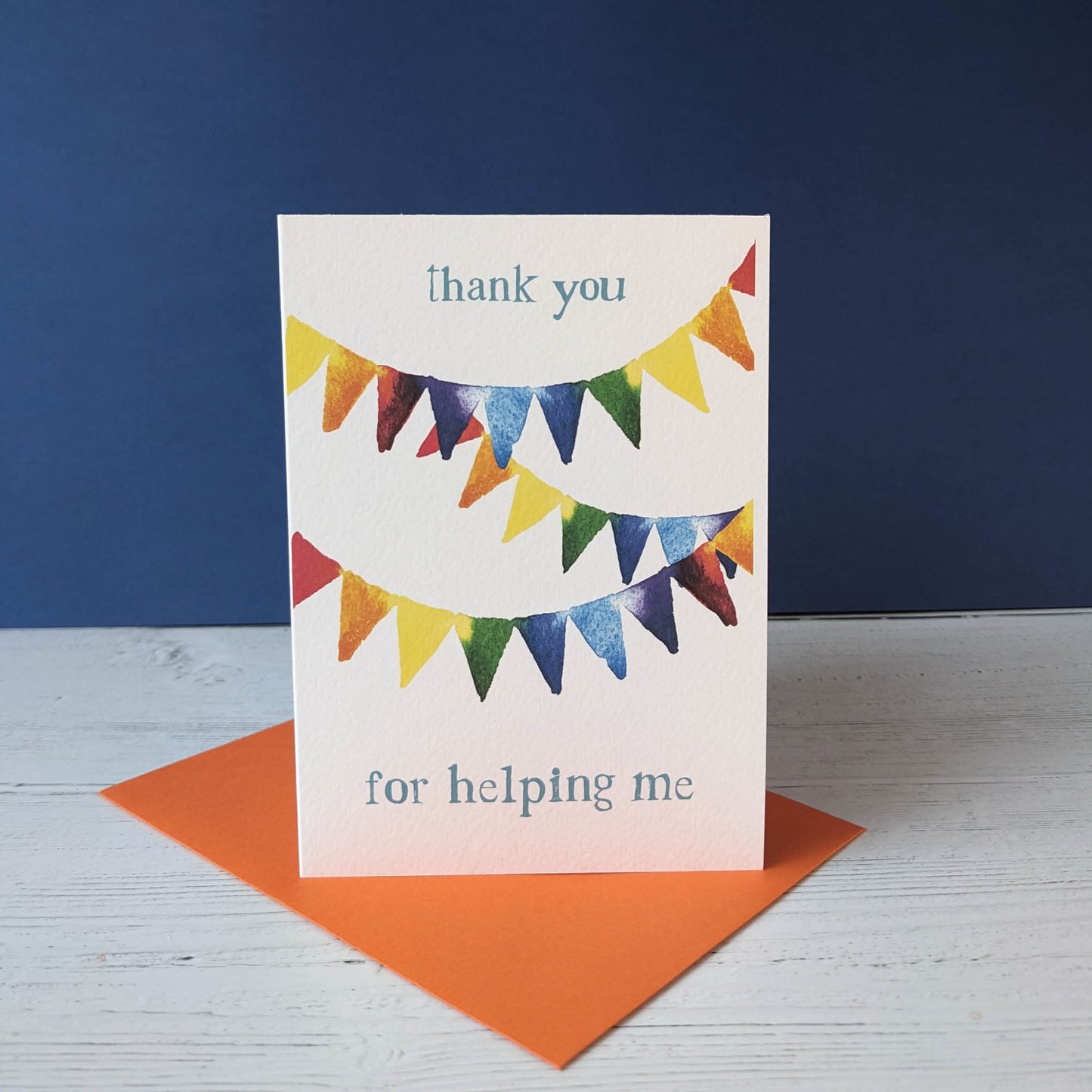 Greetings card - Thank you Teaching Assistant - Bunting