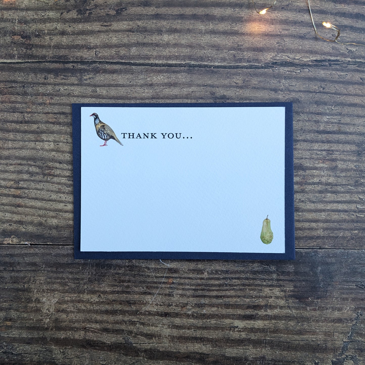 Christmas Thank You Cards - Partridge in a Pear Tree - Pack of 6