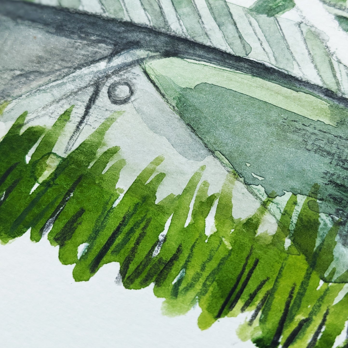 Watercolour Art Print - A Local Collection - Butterfly Bridge, Bedford