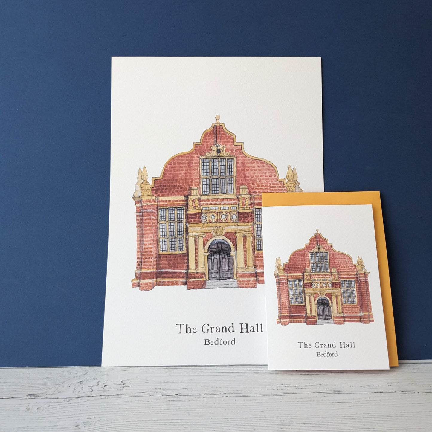 Watercolour Art Print - A Local Collection - The Grand Hall, Bedford