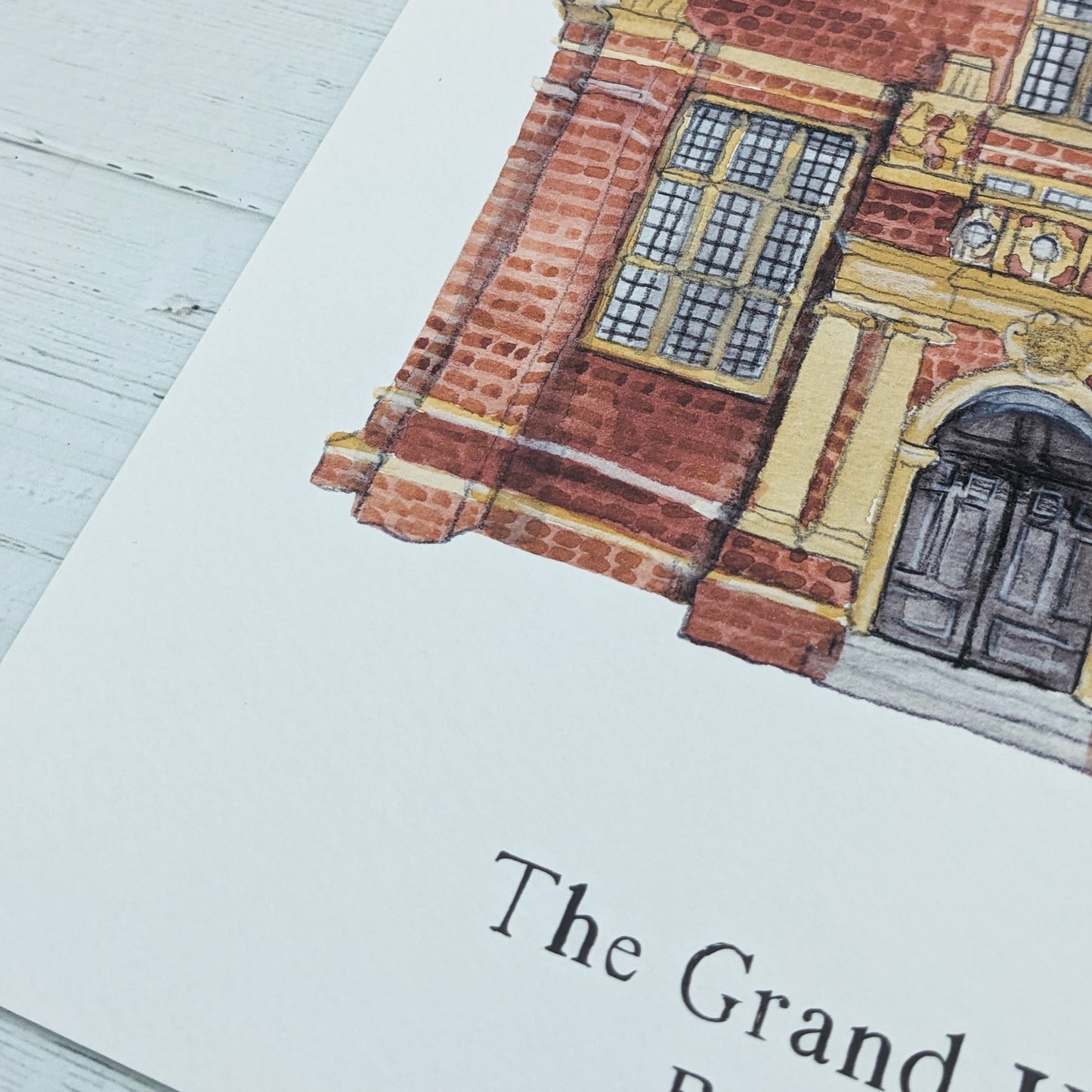 Watercolour Art Print - A Local Collection - The Grand Hall, Bedford